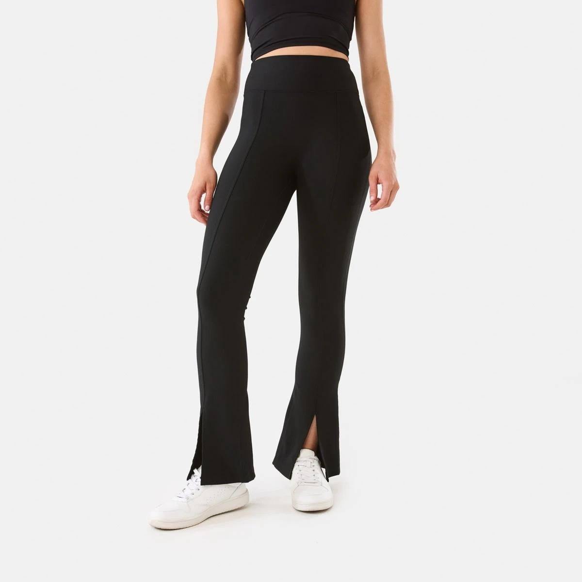 1 Active Womens Studio Flare Leggings BLACK, 1 of 7