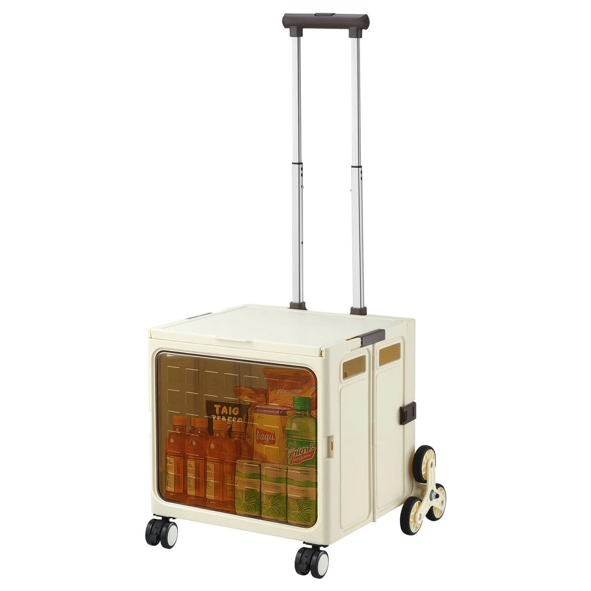 5 AUSWAY Foldable Shopping Cart Trolley Dolly Basket Stair Climbing Utility Crate, 5 of 5