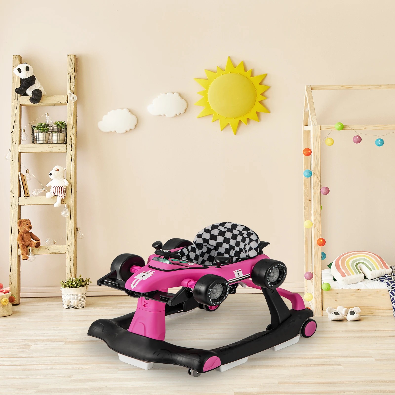 4 Costway 4-in-1 Folding Push Walker Ride on Toy, 4 of 4