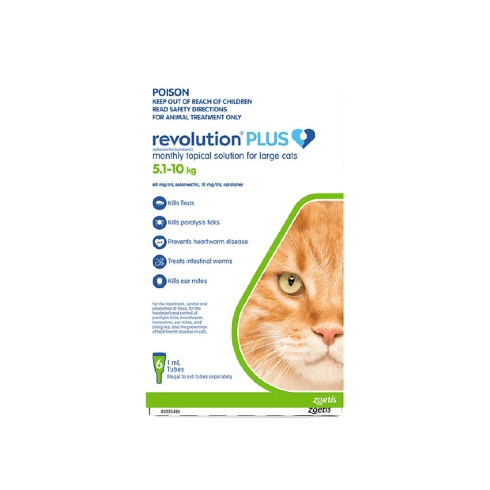 1 Revolution Plus For Cats 5.1-10kg - 6 Pack, 1 of 2