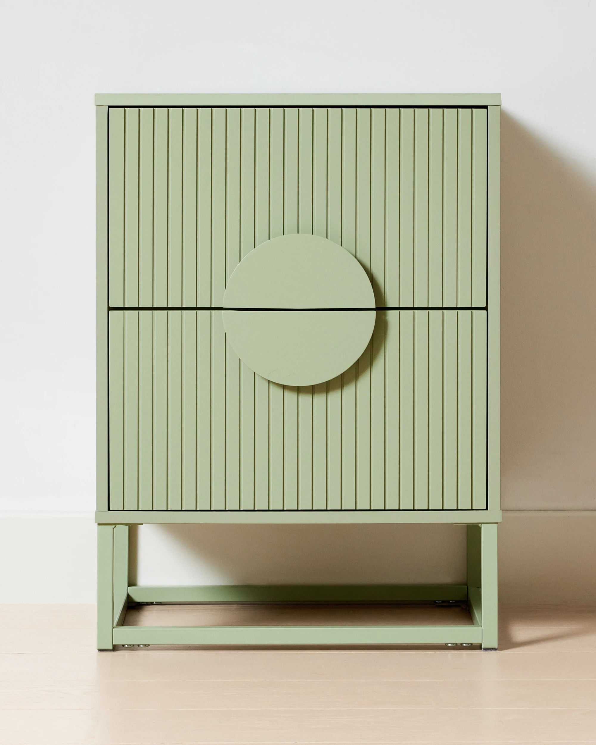 1 Stevie 2 Drawer Bedside Table - Sage, 1 of 7