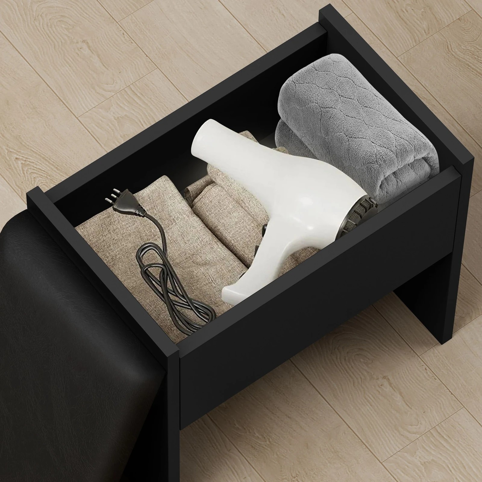 2 Alfordson Dressing Table Stool Set Makeup Tri-fold Mirror Vanity Desk - Black, 2 of 10