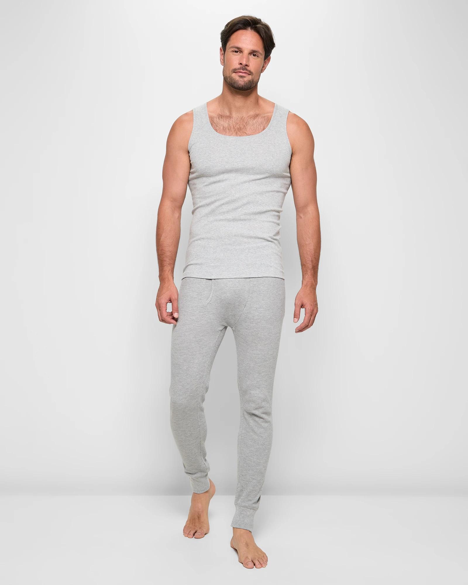 2 Australian Cotton Athletic Singlet - Maxx GREY MARLE, 2 of 5