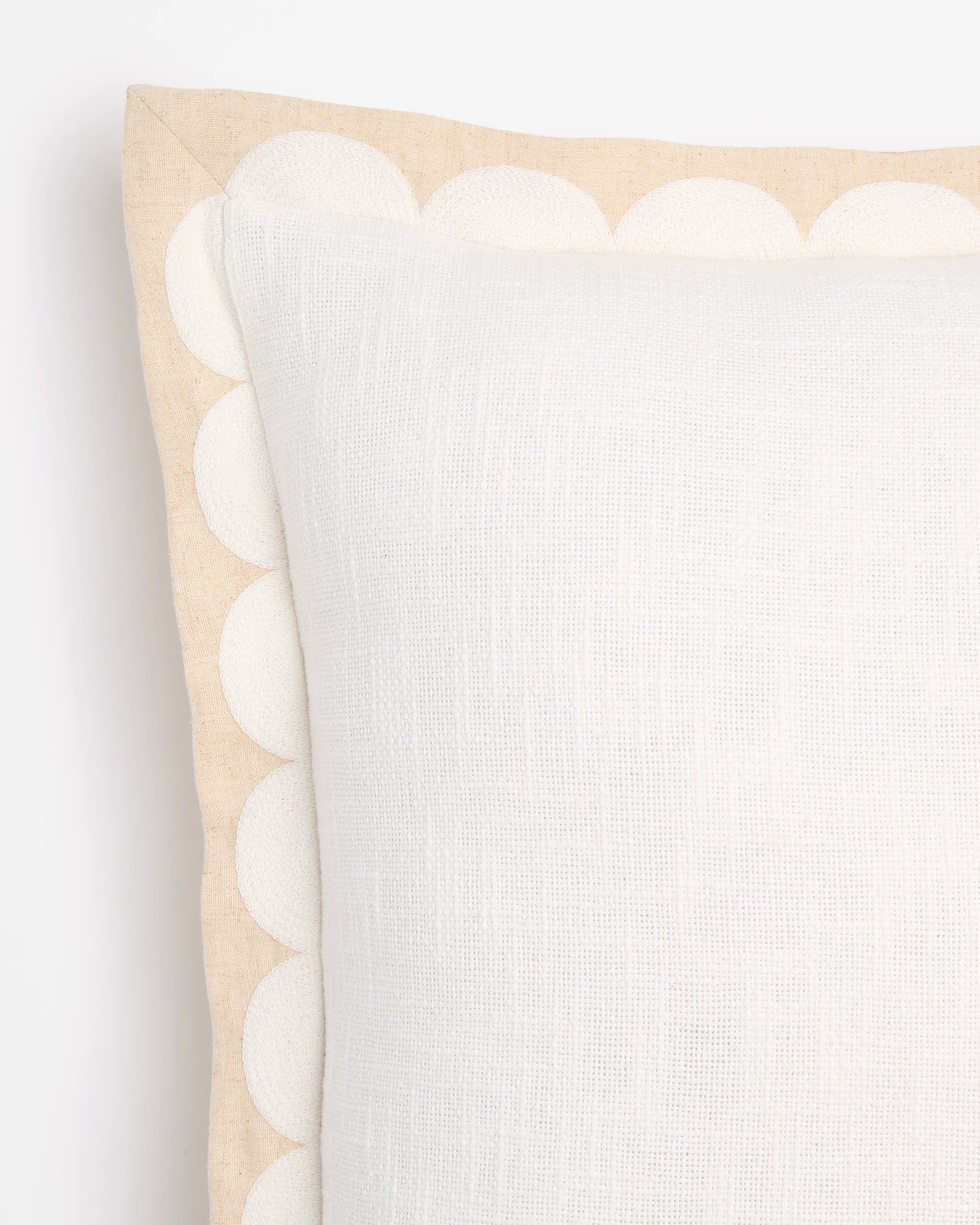 2 Target Sylvie Scallop Embroidered Cushion - White, 2 of 6
