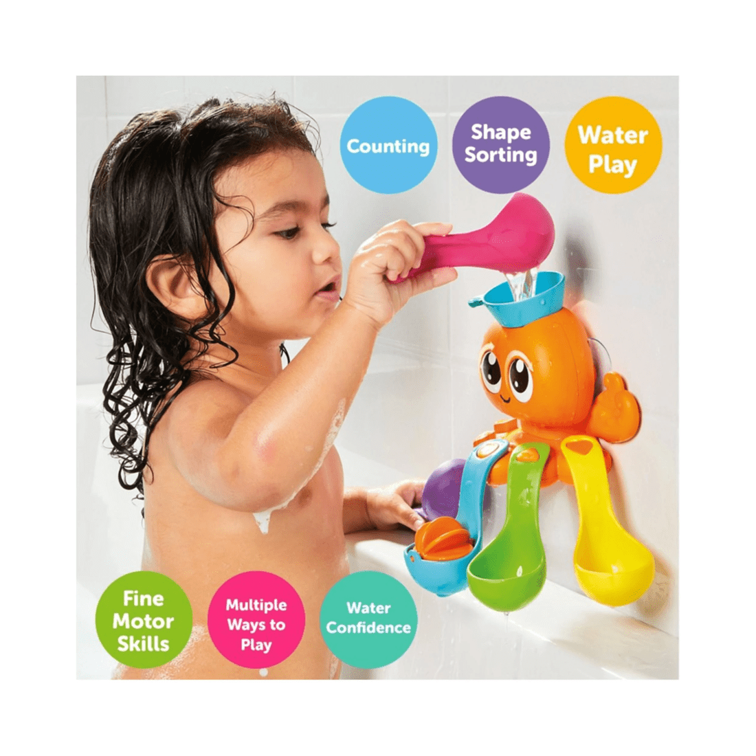 6 TOMY 7 in 1 Bath Activity Octopus, 6 of 7