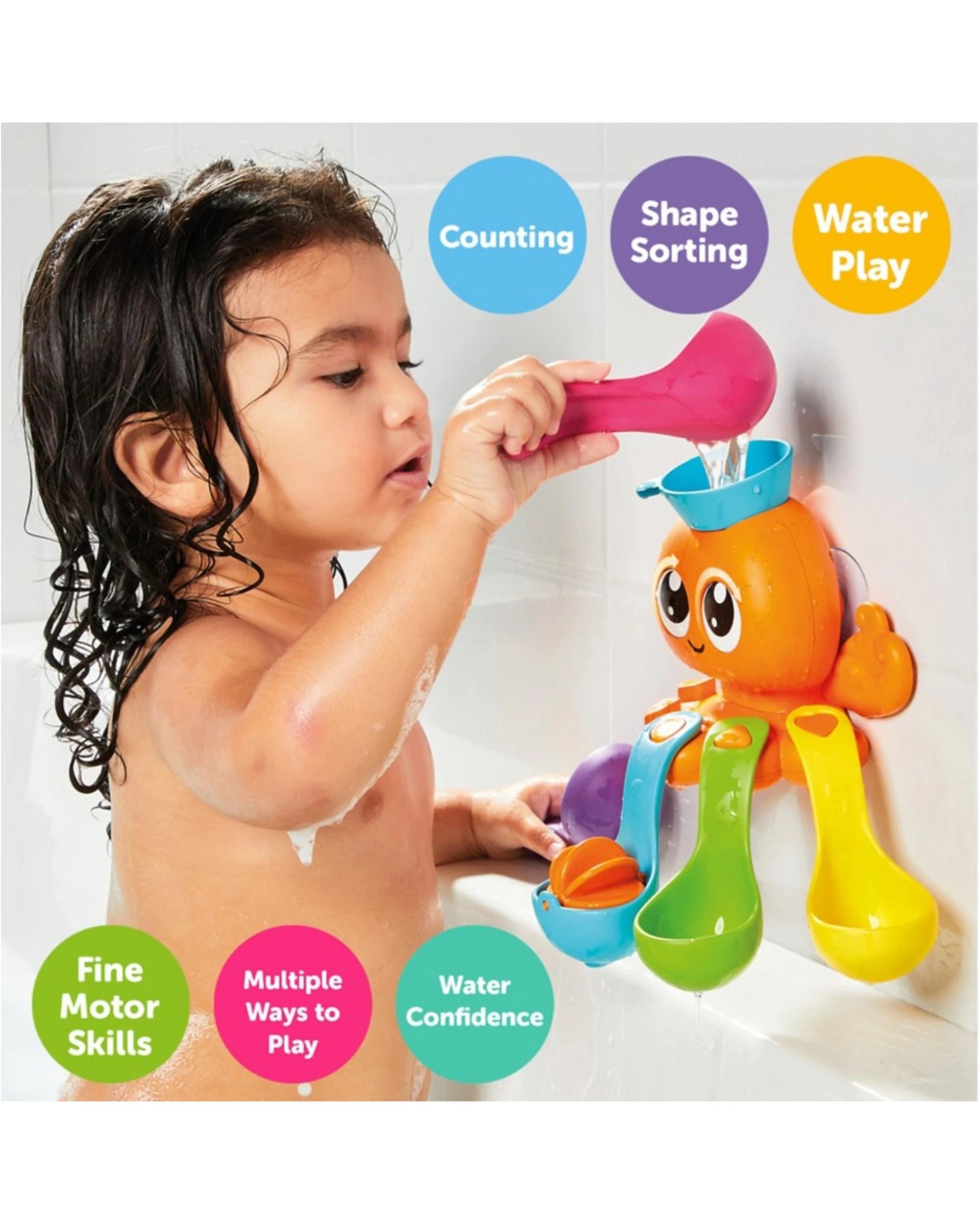 6 TOMY 7 in 1 Bath Activity Octopus, 6 of 7
