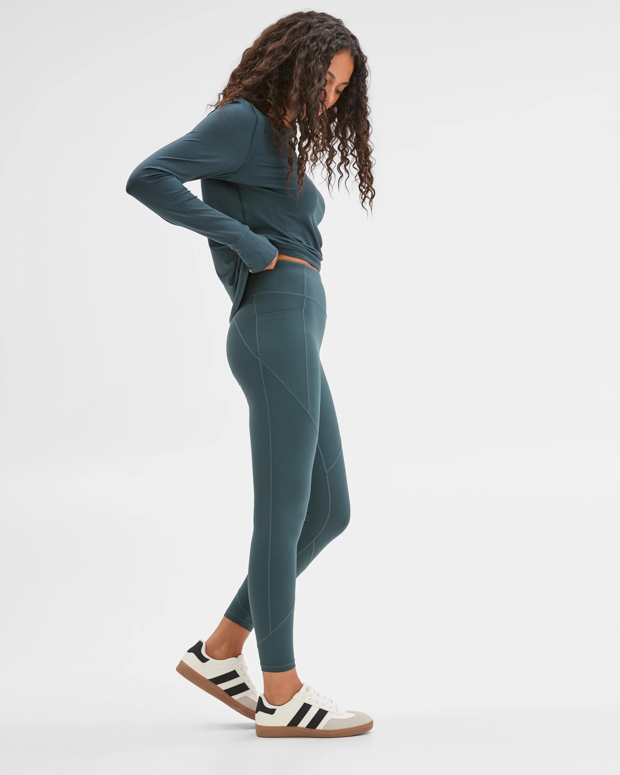1 Target Active Infinity Sculpt High Rise 7/8 Length Tights PINE, 1 of 4