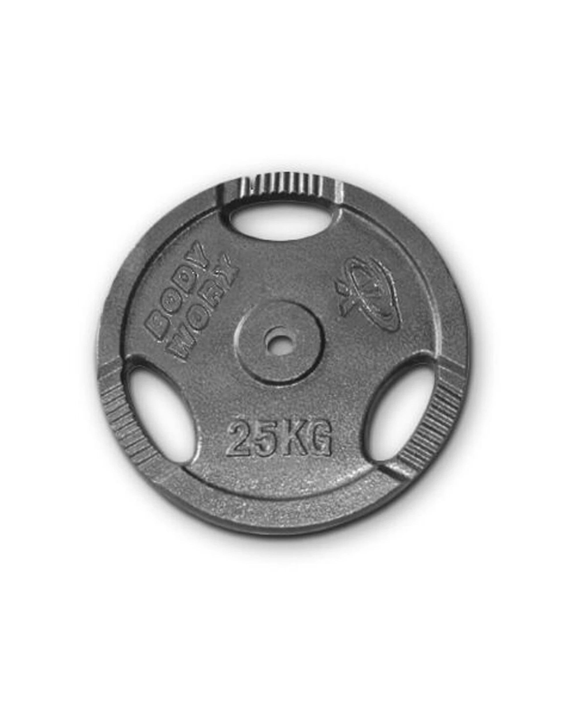 1 BODYWORX Ezy Grip Standard Disc Weight Plate 25kg Cast Iron 30mm Diameter - Black, 1 of 1