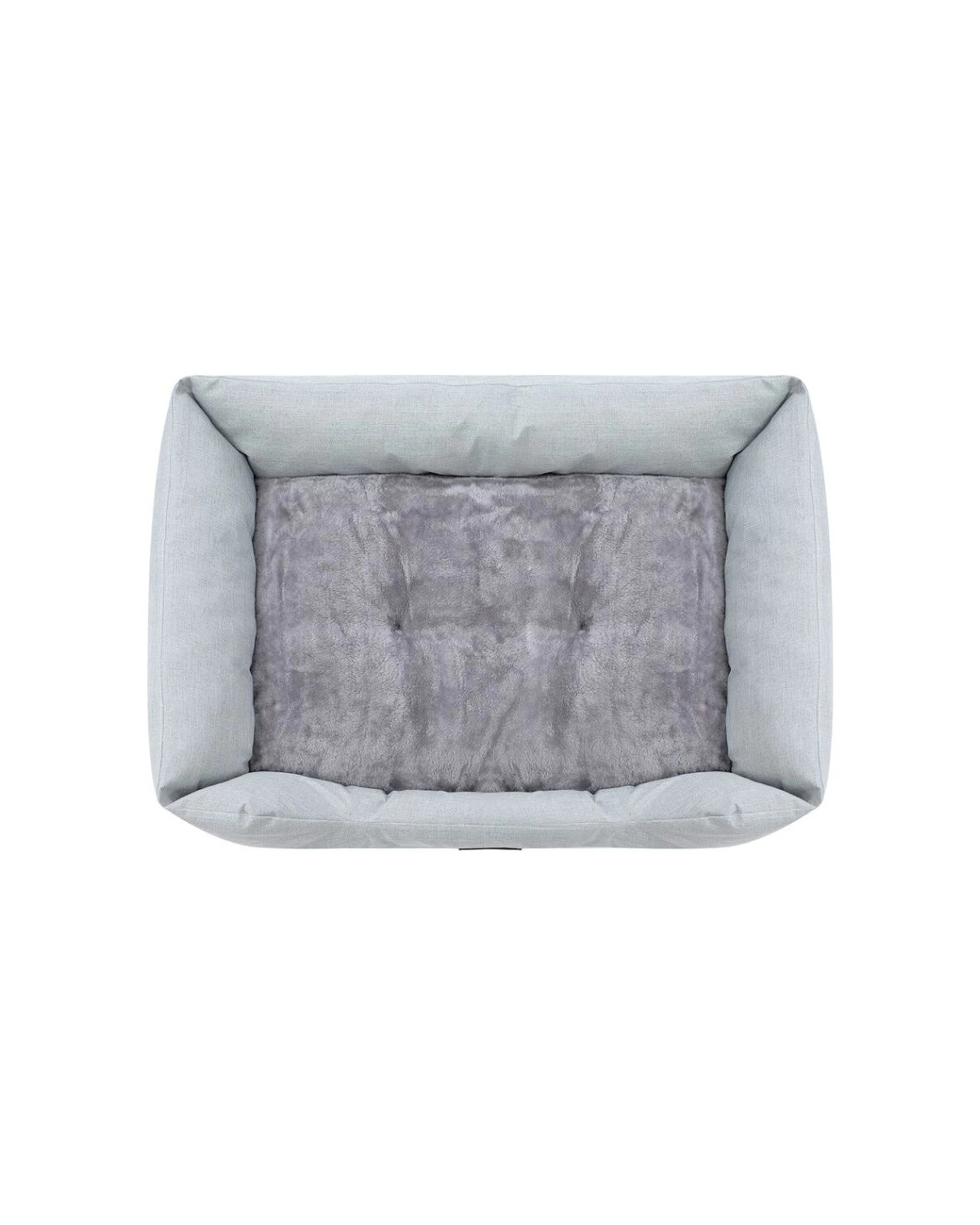 7 Paws And Claws Walled Pet Bed High Walls Plush Non Slip Medium 70x50x21cm - Grey, 7 of 7