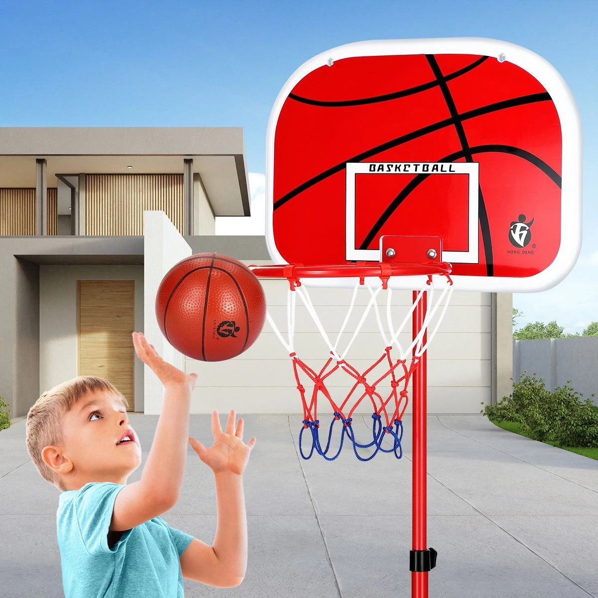 2 AUSWAY 2m Basketball Hoop for Toddler, 2 of 6