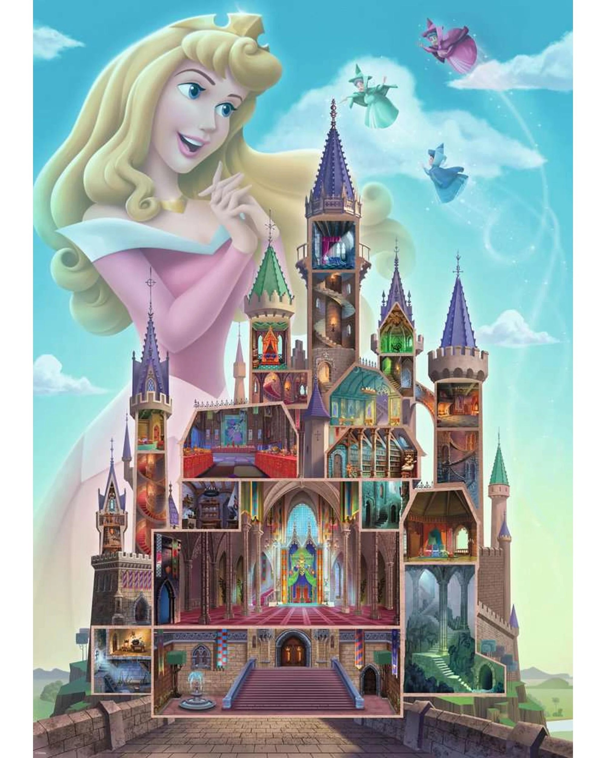 2 Ravensburger Disney Castles Aurora 1000 Piece Puzzle, 2 of 3