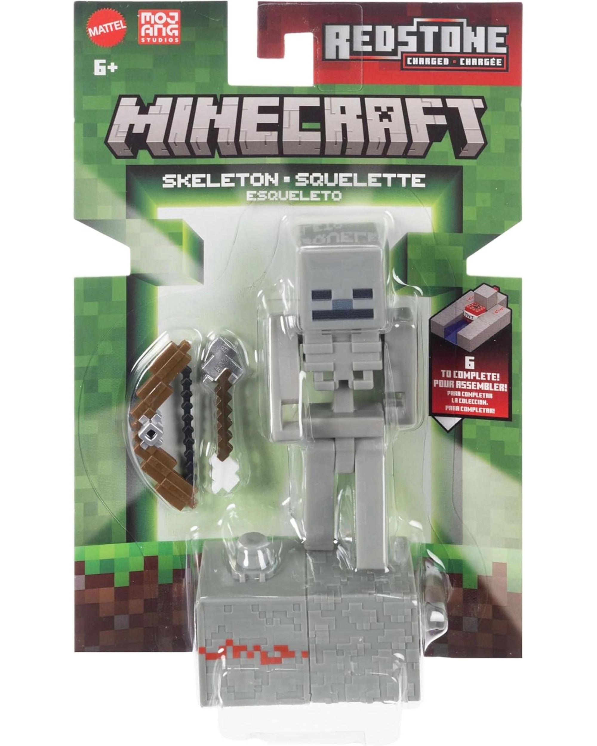 1 Minecraft Redstone Charged Skeleton Figure, 1 of 3