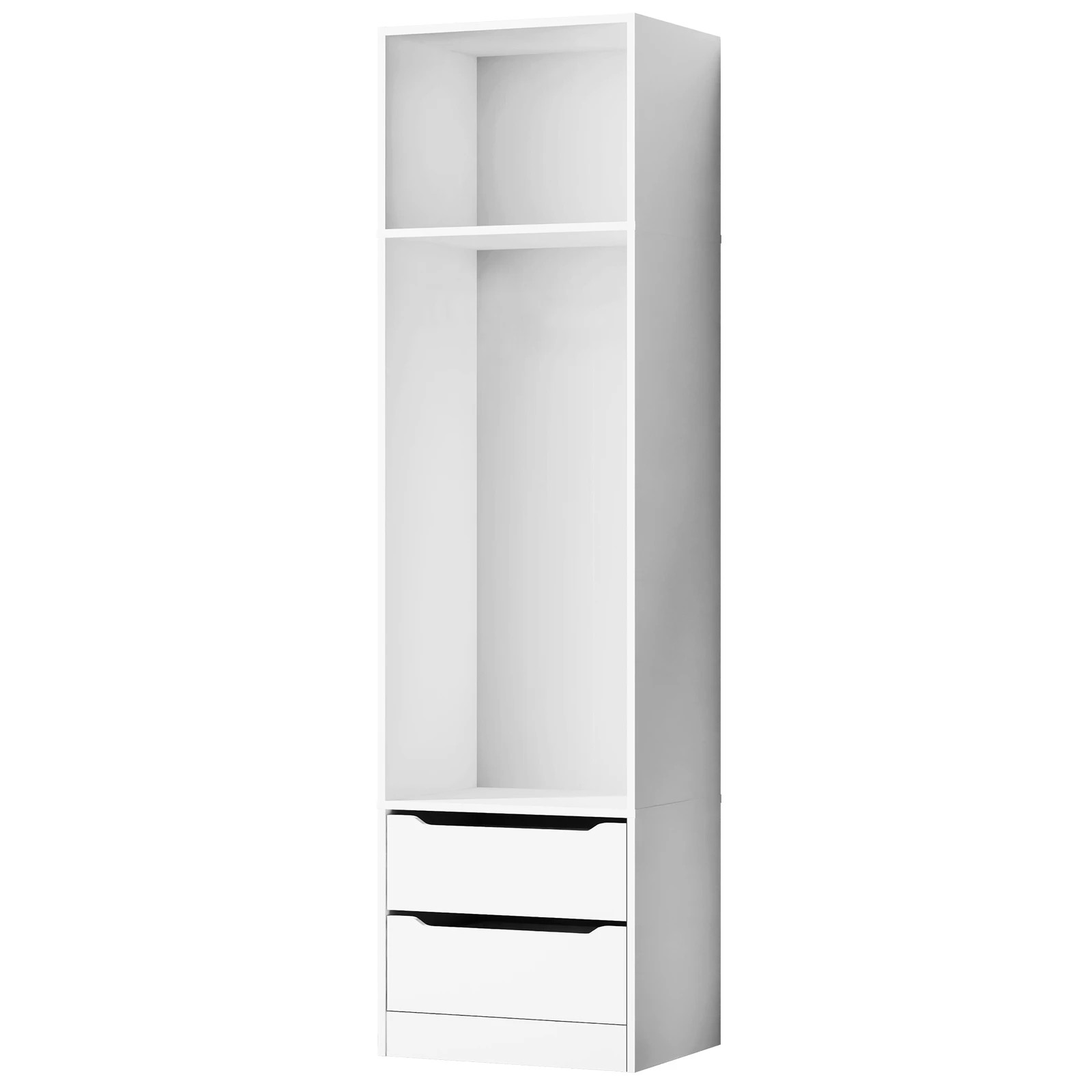 1 Alfordson Chest of 2 Drawers Office Storage Cabinet Tallboy Bedroom - White, 1 of 10