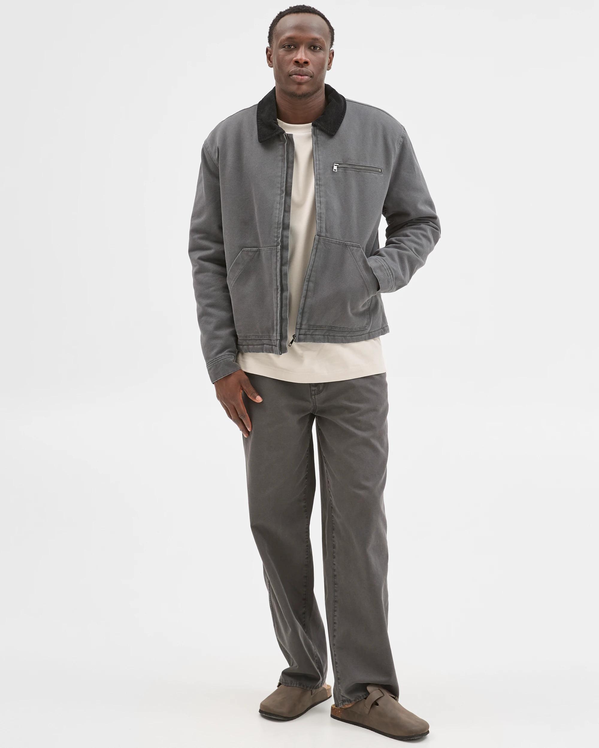 2 Commons Australian Cotton Heavyweight Washed Worker Jacket GUNMETAL, 2 of 6