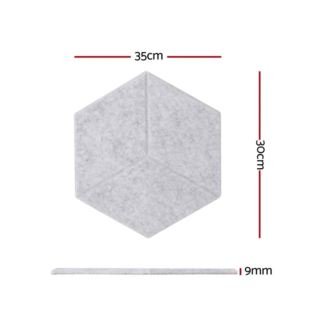 2 Alpha Acoustic Foam 12pcs 35x30x0.9cm Soundproof Absorption Panel Adhesive - Beige, 2 of 7