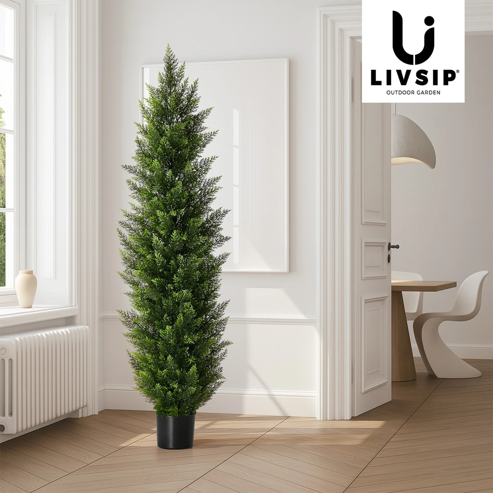 7 Livsip 150cm Artificial Topiary Cedar Tree Potted Faux Pine Plant, 7 of 9