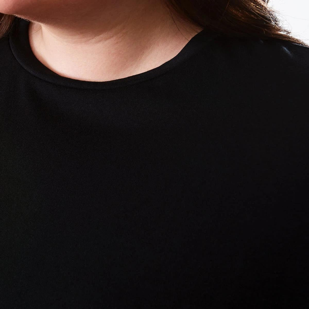 5 Curve Long Sleeve Cotton T-shirt Black, 5 of 5