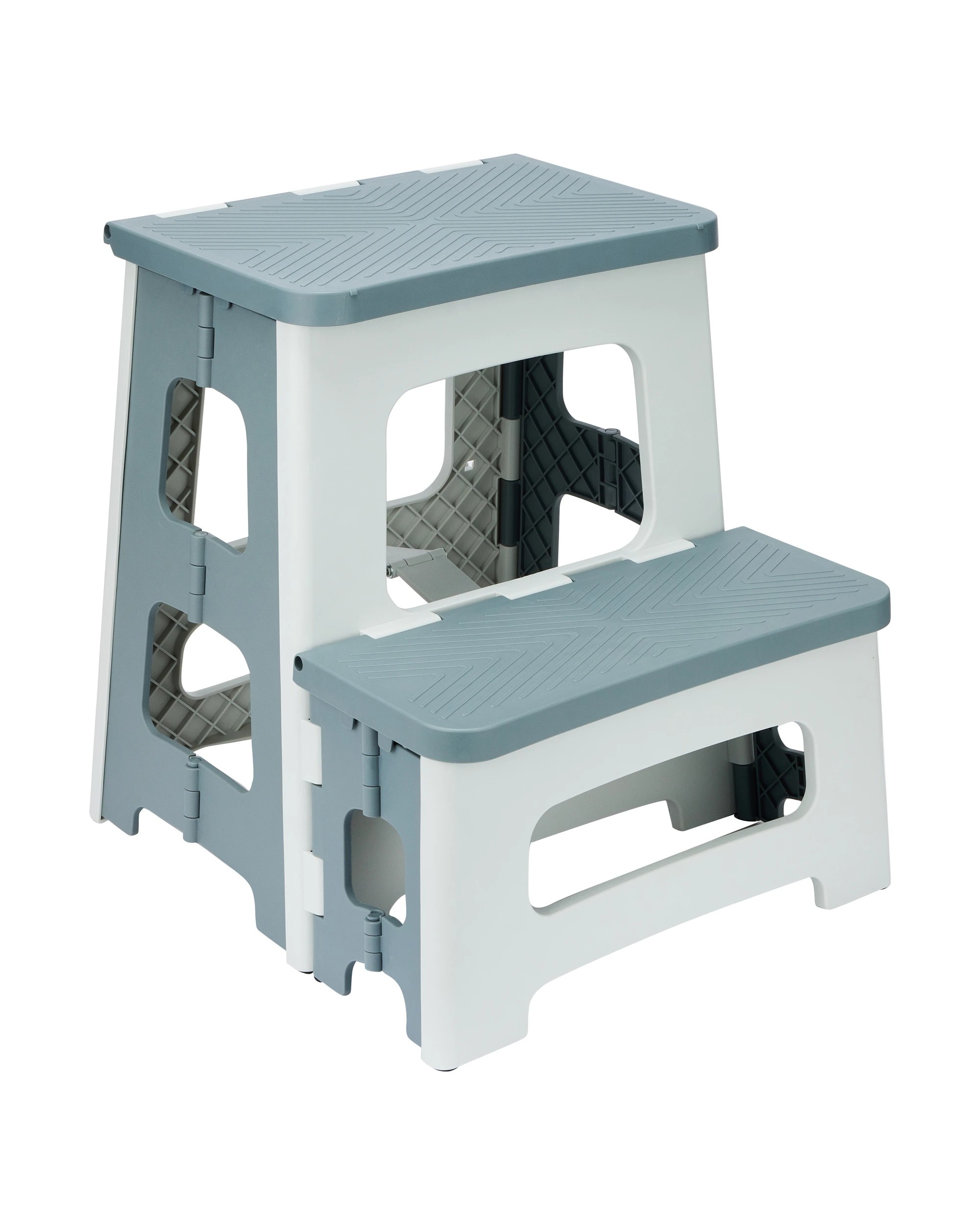2 Folding Step Stool 2 Tier - Grey, 2 of 7