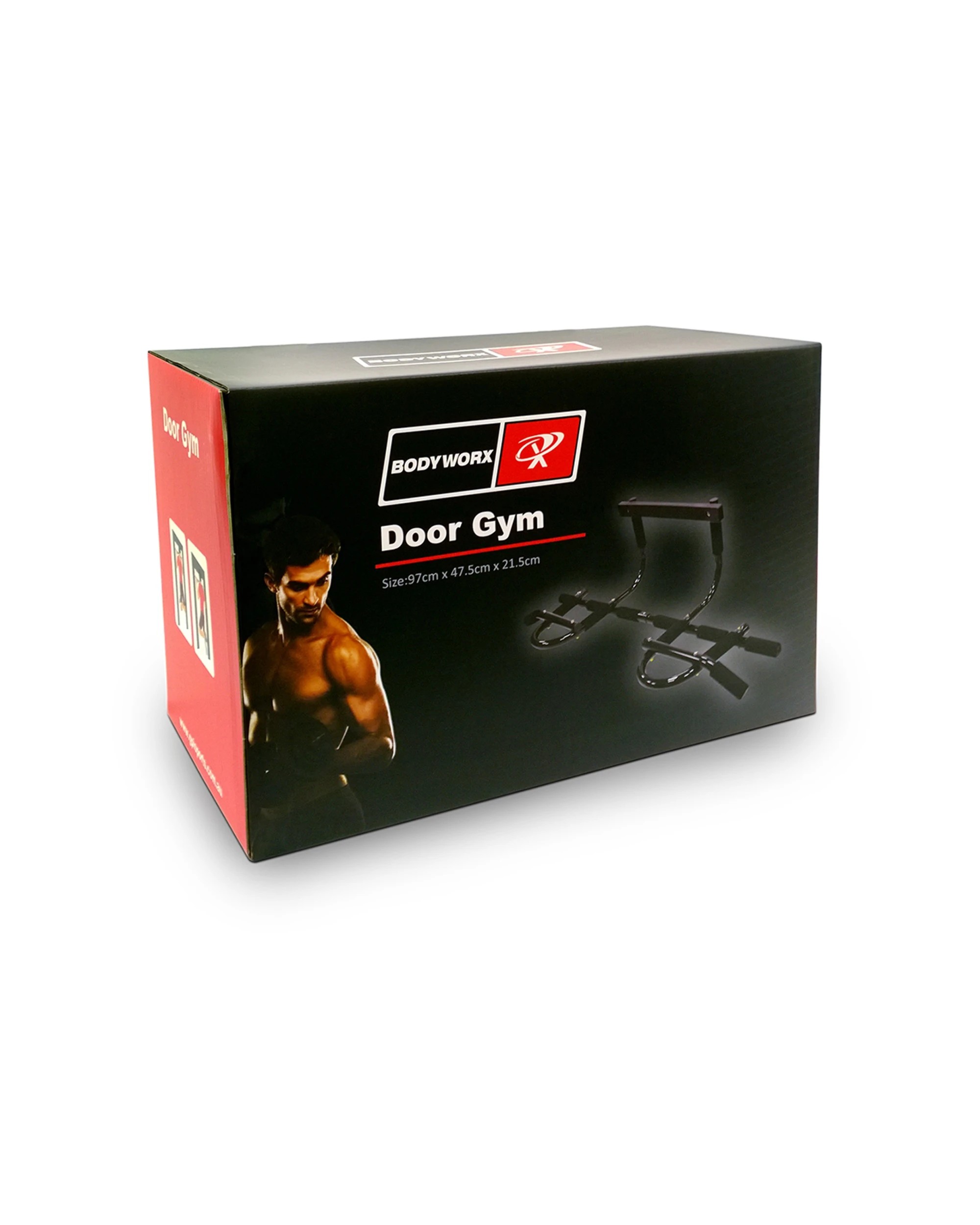 2 Bodyworx Door Gym No Tools Installation Pull Up Bar 125kg Max Load Home Workout - Black, 2 of 2