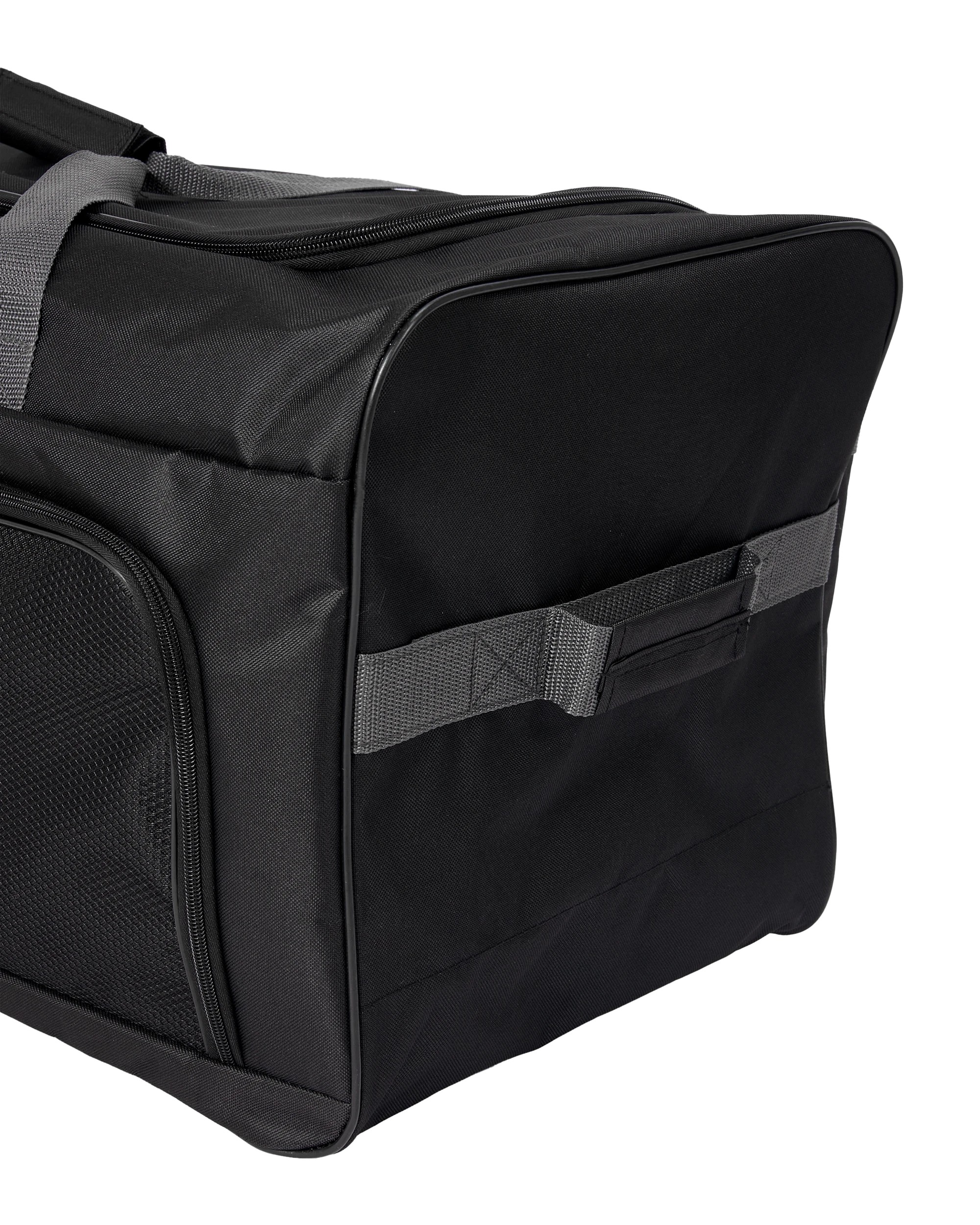 7 Large Duffle Bag with Wheels - Black, 7 of 8