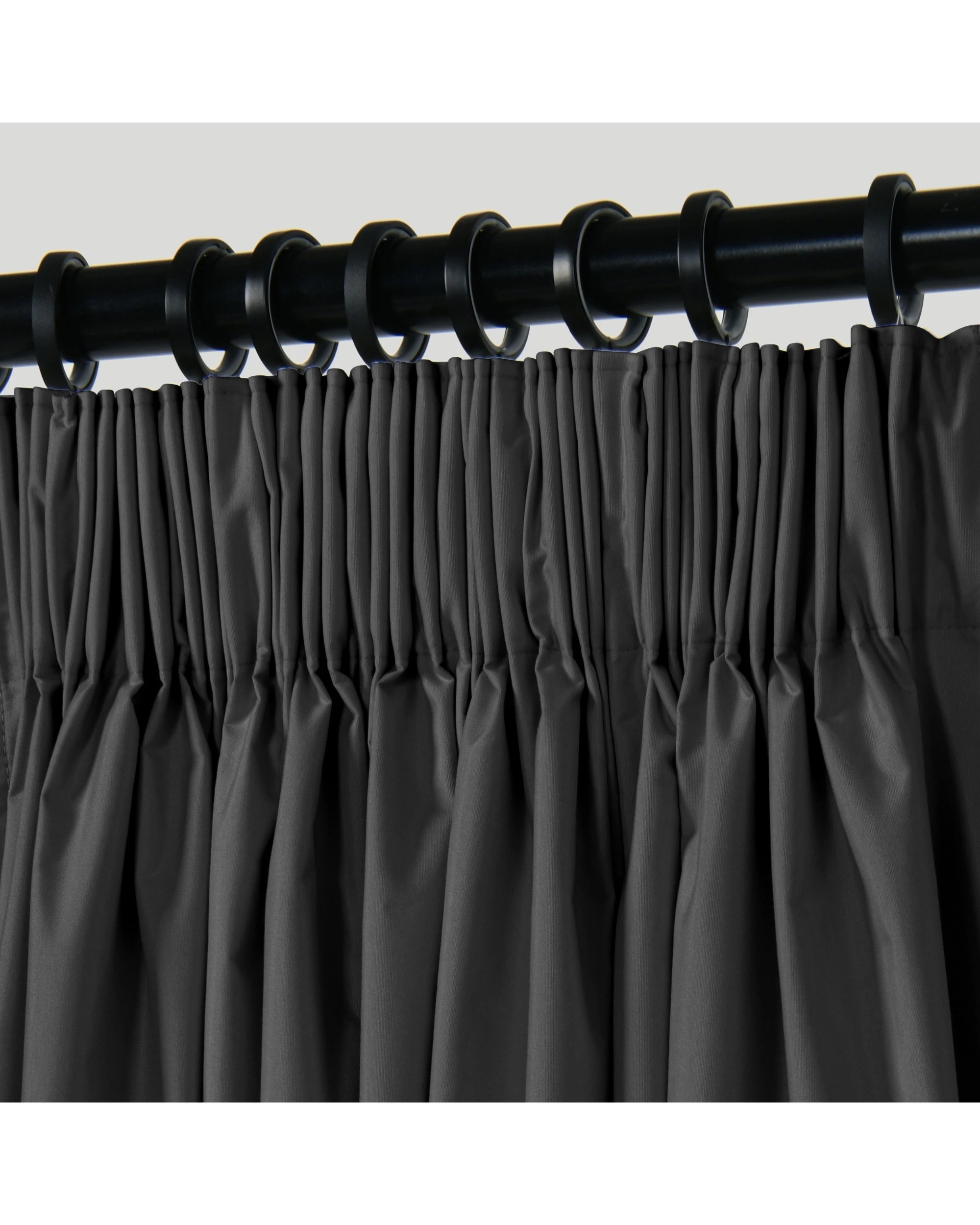 4 Sherwood Home Orlando Blockout Multi Header Curtain Pair 90x223cm - Charcoal, 4 of 8