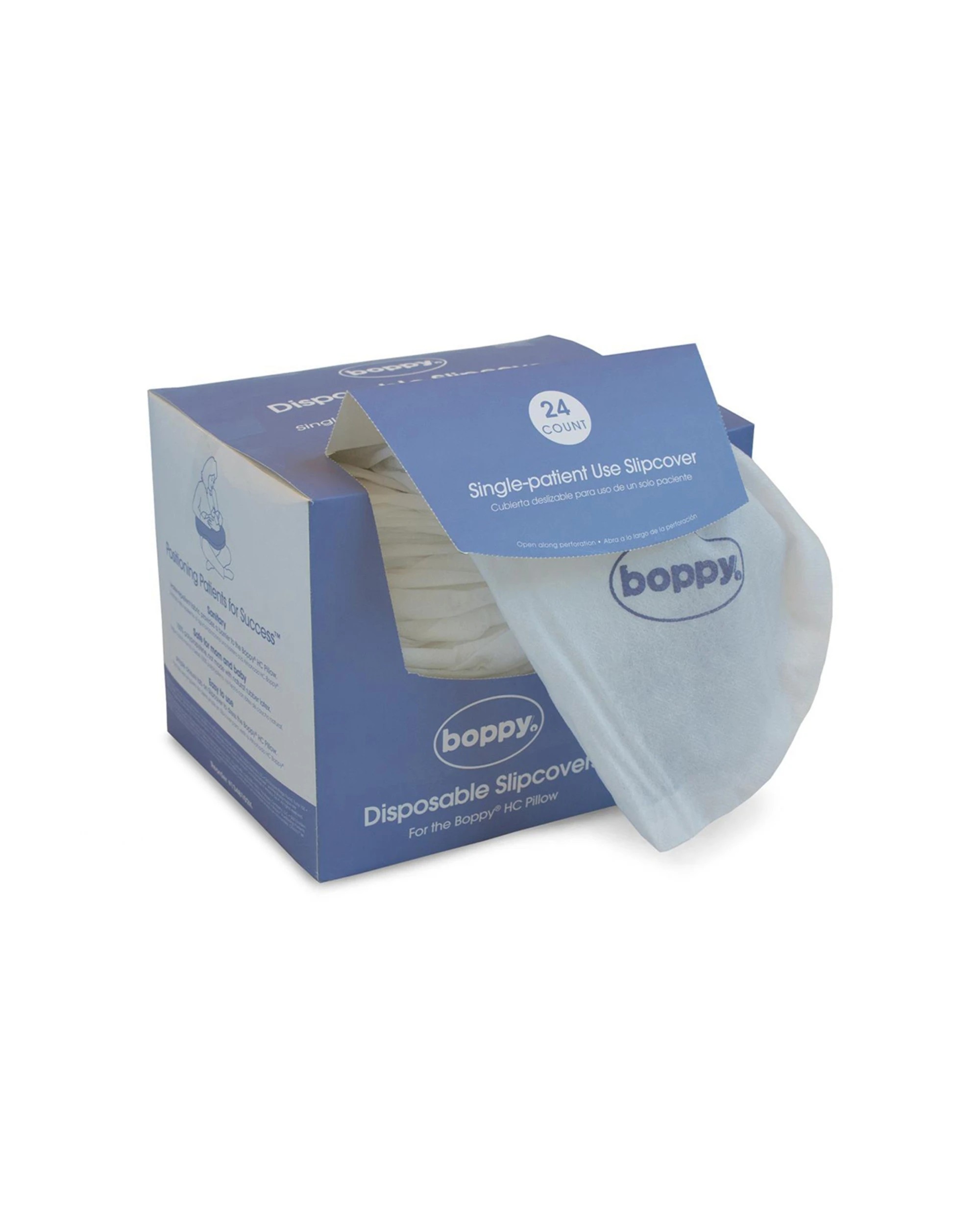 1 Chicco 24pc Nursing Disposable Boppy Hospital Slipcover Impermeable Fabric - White, 1 of 2