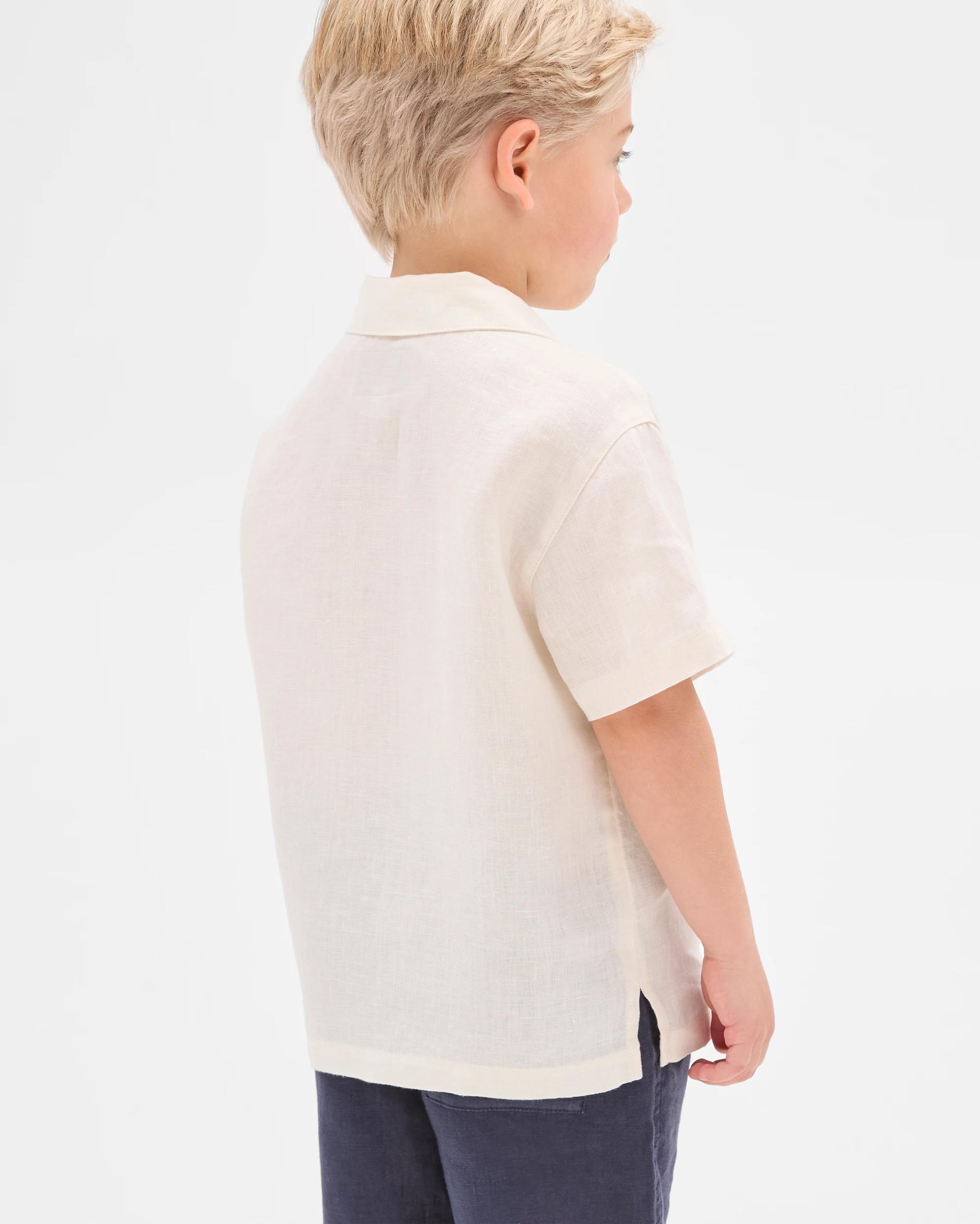 3 Target European Linen Shirt WHITE, 3 of 5