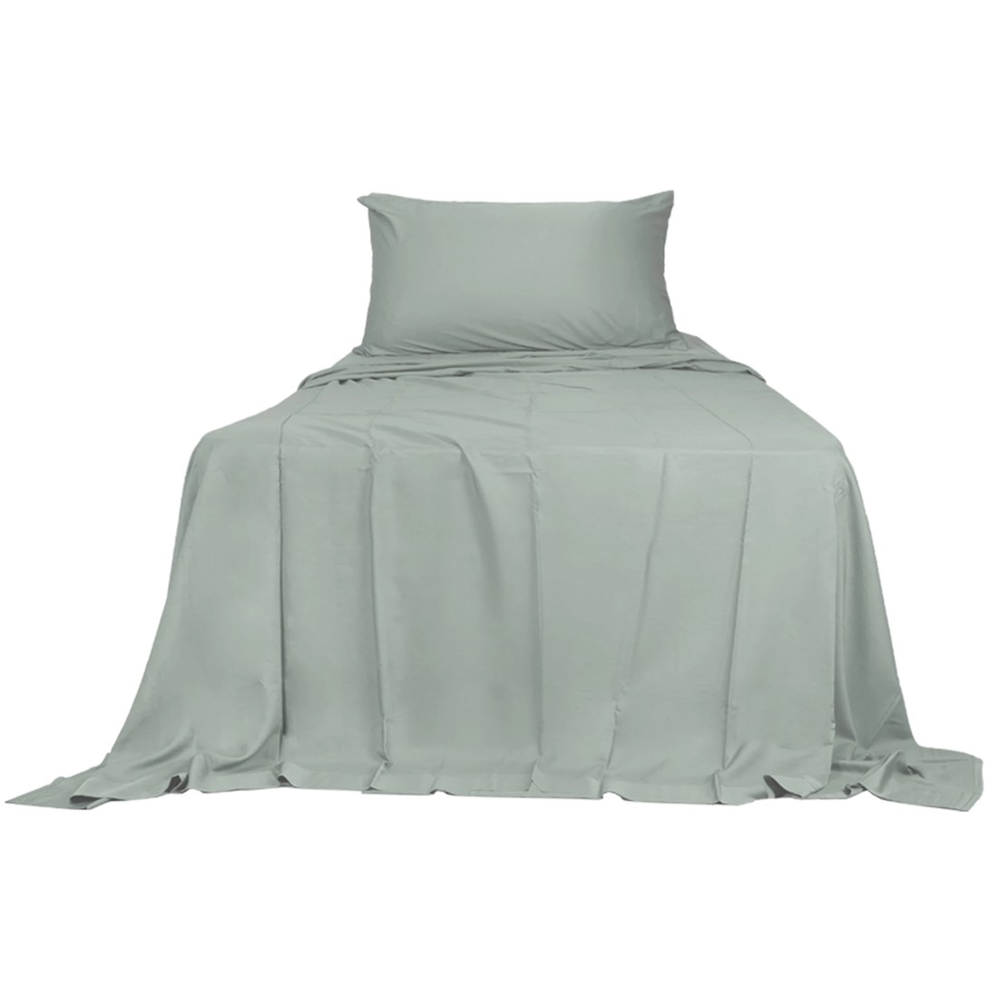 2 Dreamz Grey Bamboo Bed Sheet Set - Single Bed, 2 of 5