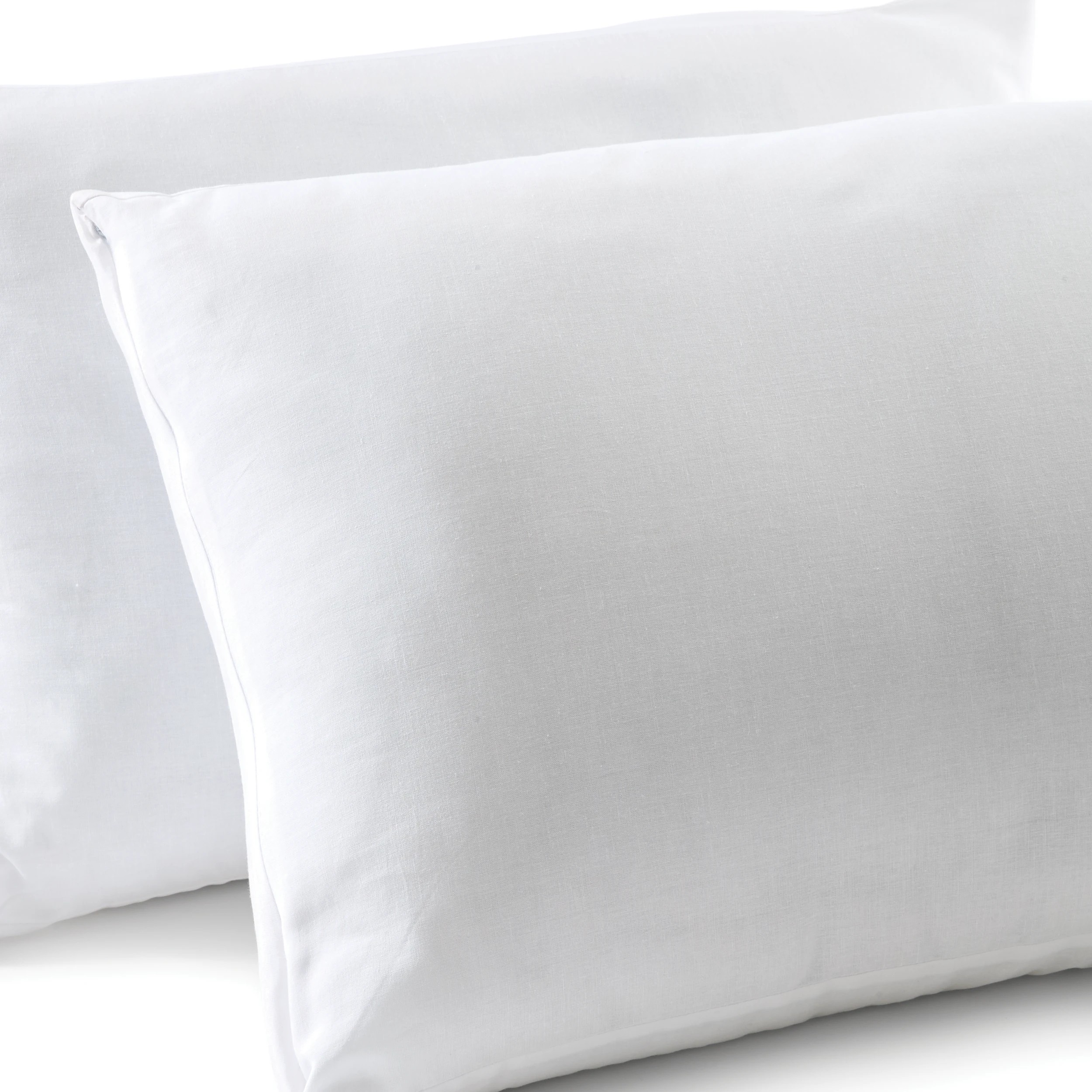 4 2 Pack Cotton Rich Cover Pillows - High Profile, White, 4 of 6