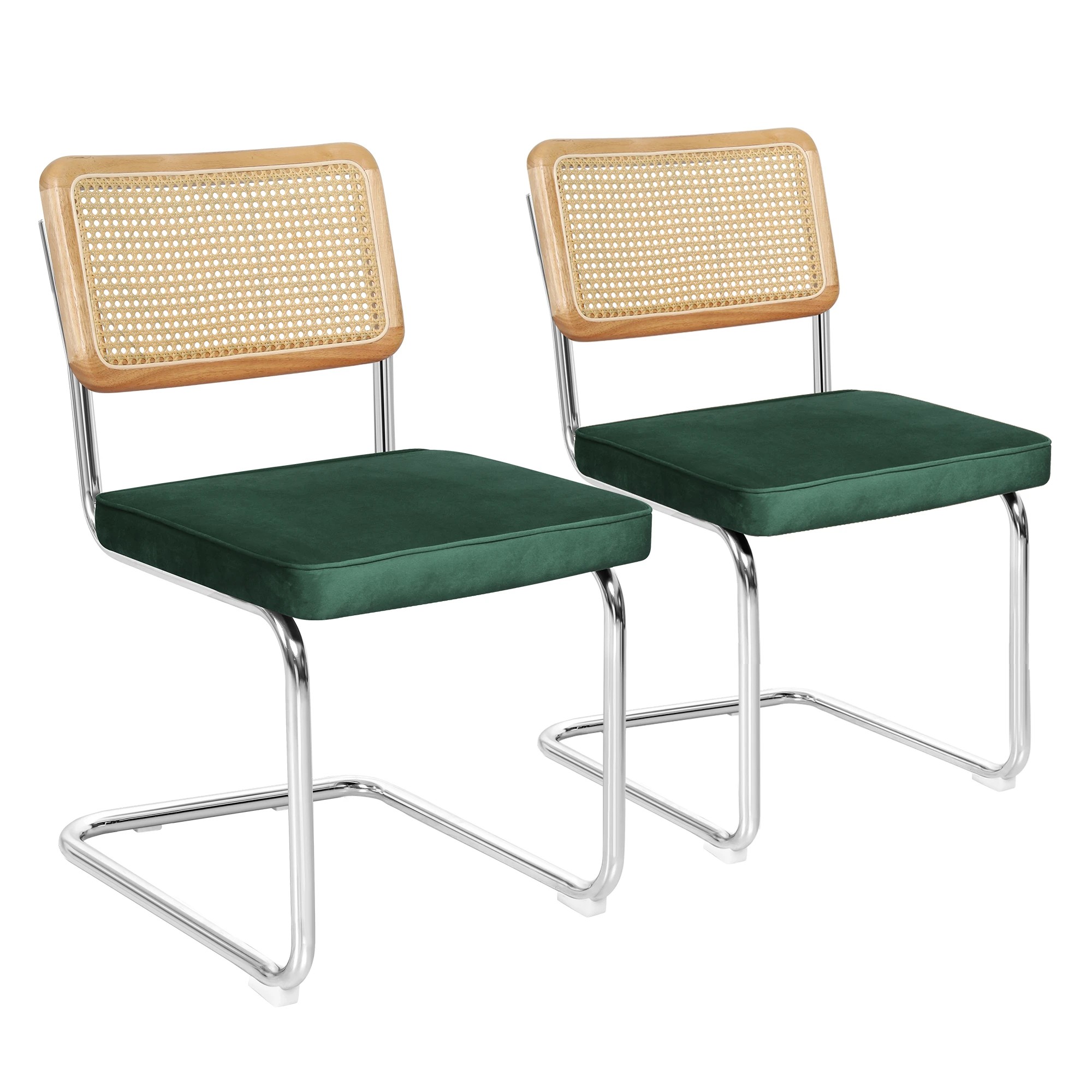 2 Levede 6x Rattan Dining Chairs - Green, 2 of 9