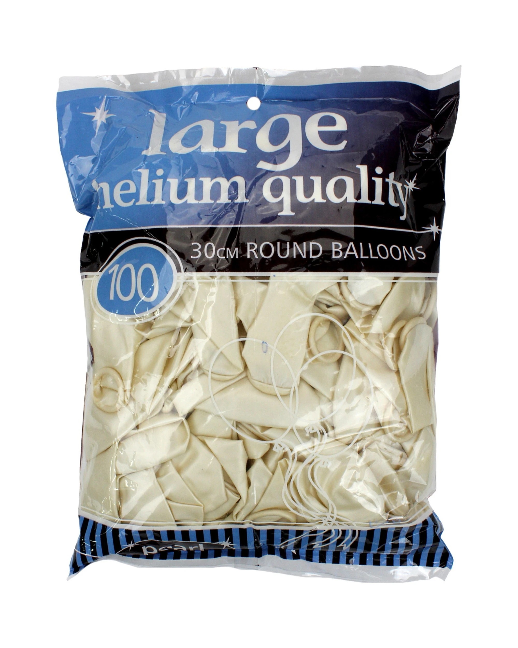 2 Unique White Pearl Balloons 30cm Pack of 100 - White, 2 of 2