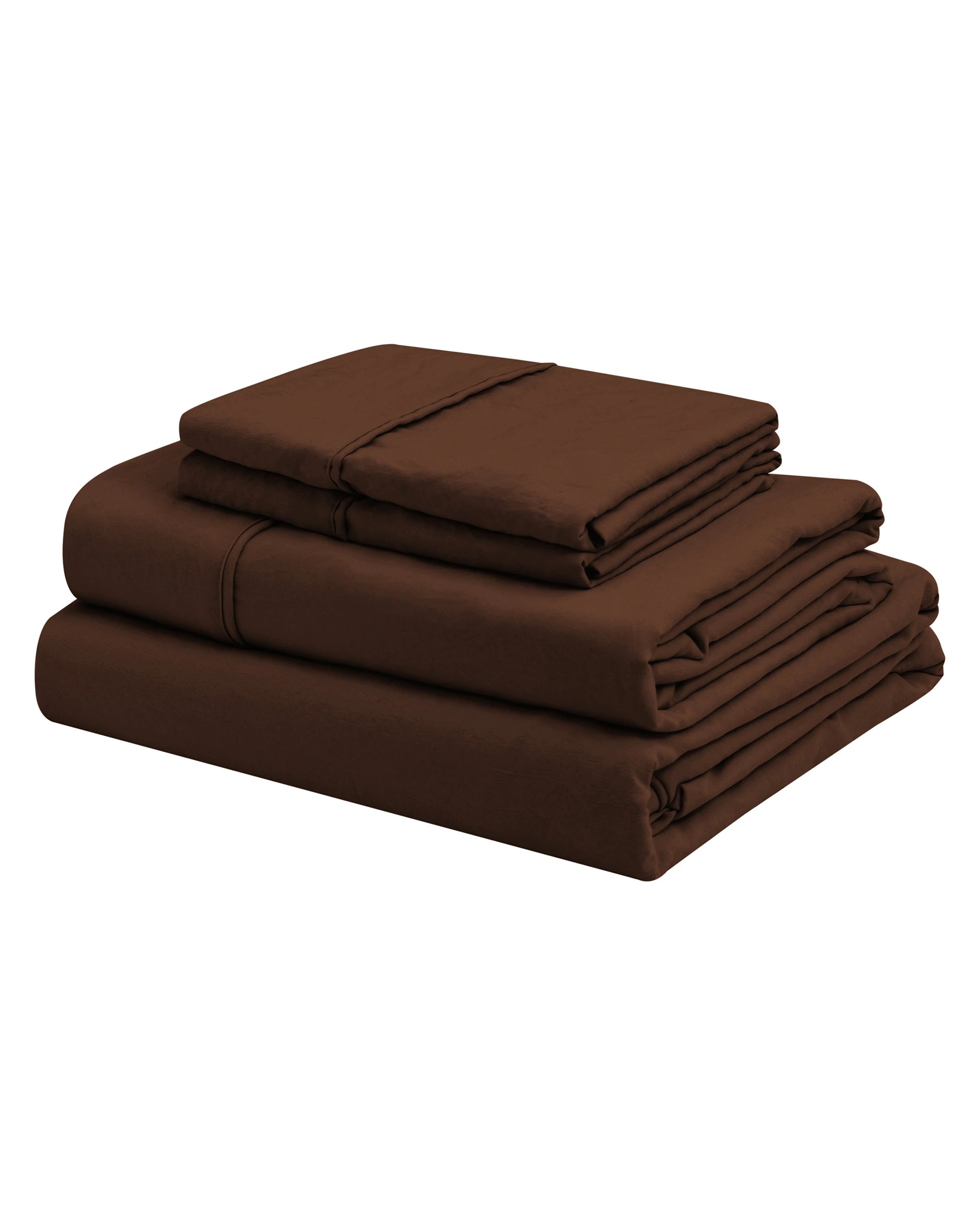10 Dreamaker Superfine Washed Microfibre Sheet Set - Super King Bed - Chocolate, 10 of 10
