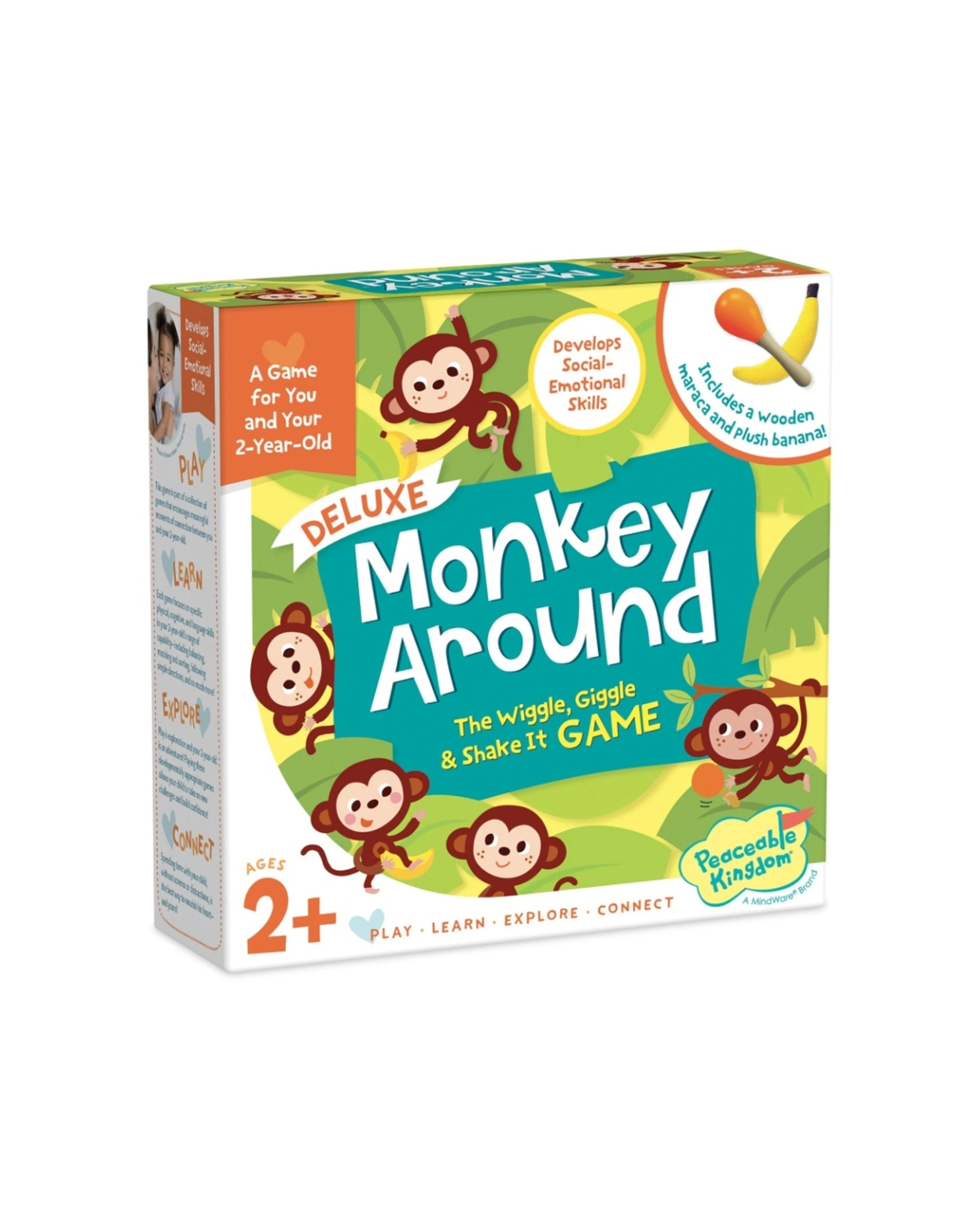 1 Peaceable Kingdom Monkey Around Deluxe Edition Kids Game With Wooden Maraca - Multi, 1 of 1