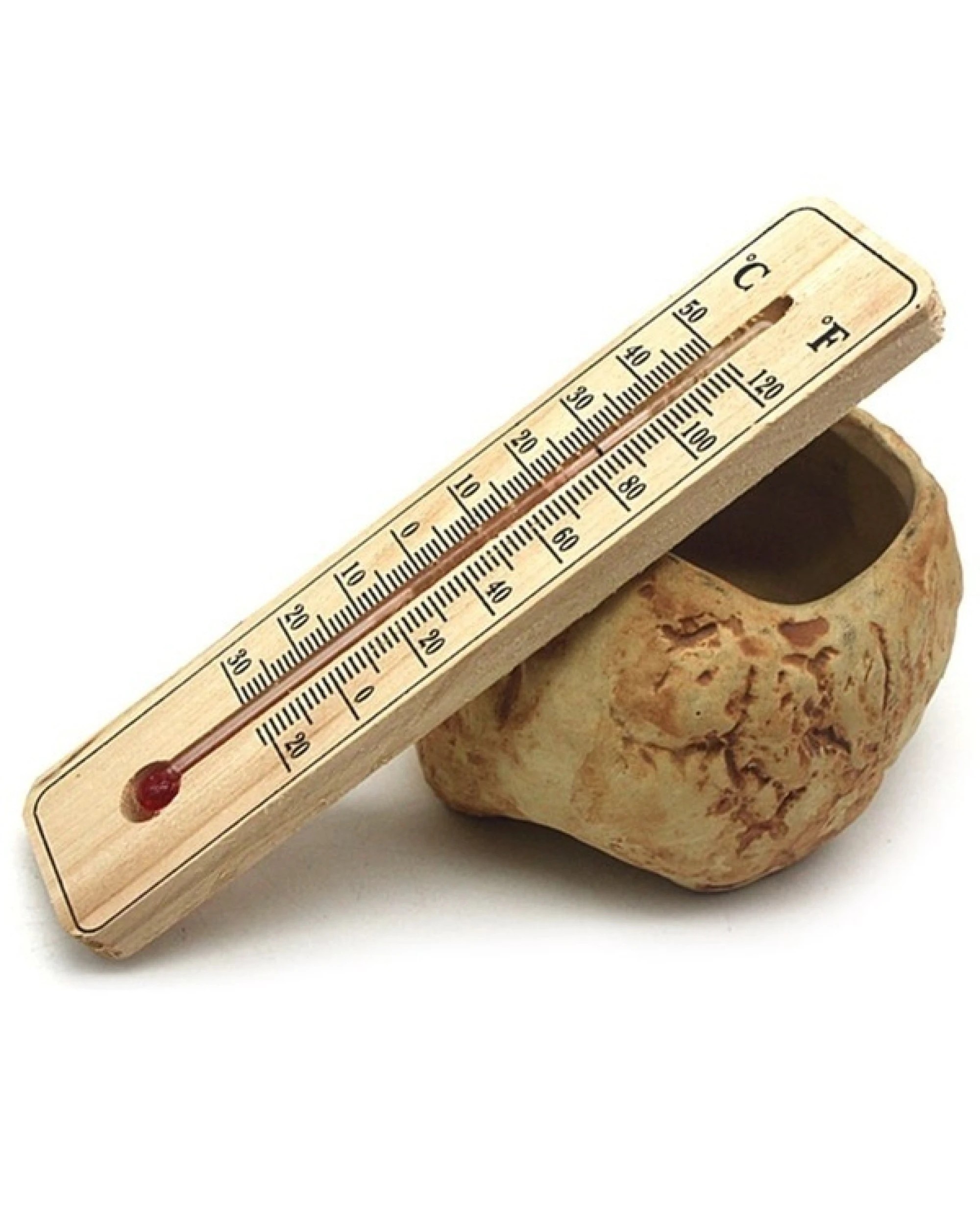 5 BR Home Wooden Thermometer for Indoor and Outdoor Use with Glass Wall Mount and Room Sen, 5 of 6