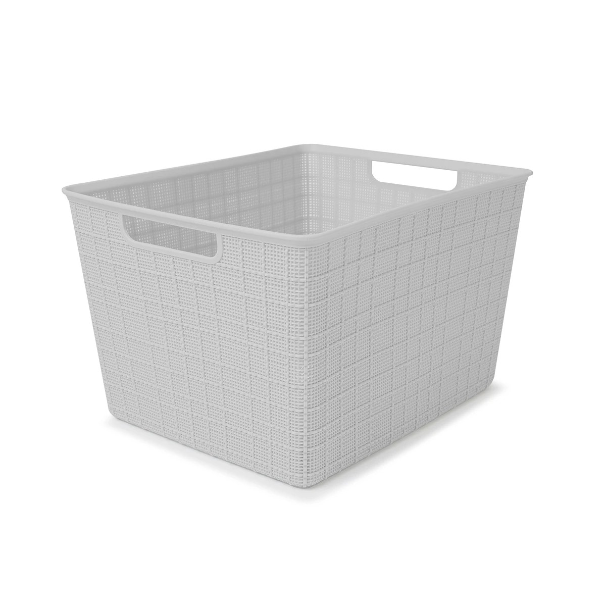 4 4.5L Rectangle Linen Weave Basket - Grey, 4 of 7