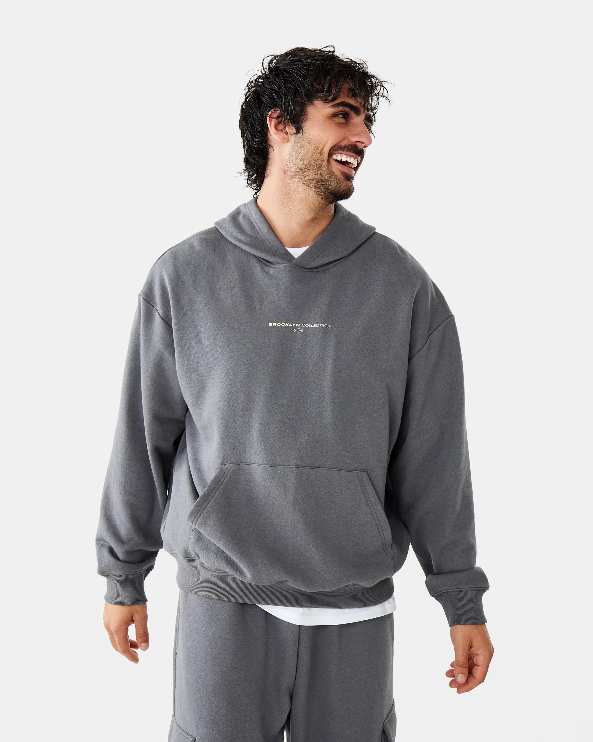 1 Terry Boxy Print Hoodie Gry Create, 1 of 10
