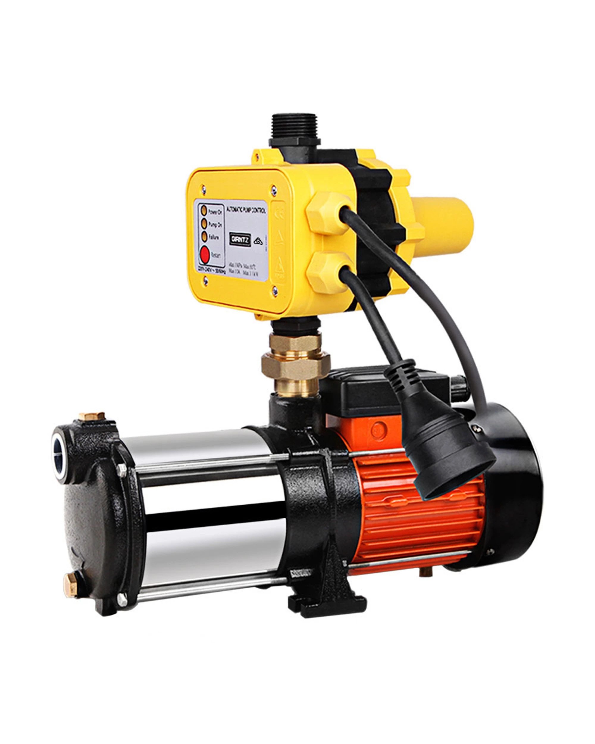 1 Giantz 1800W 5-Stage Garden Water Pump, High Pressure Automatic Booster Pump for Rain Tank Transfer, Farm Lawn - Yellow, 1 of 3