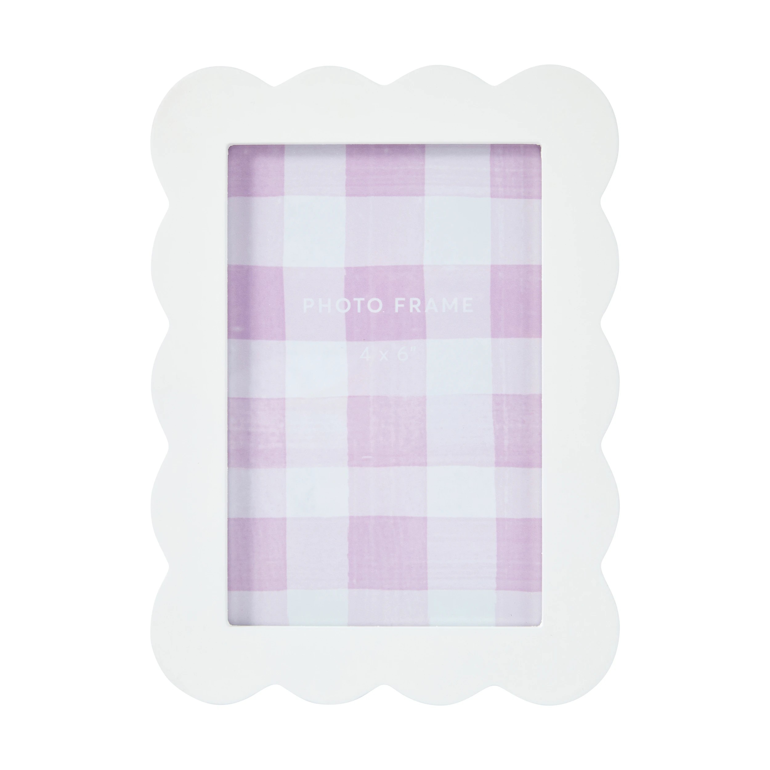 1 Scallop Photo Frame 4in. x 6in. - White, 1 of 4