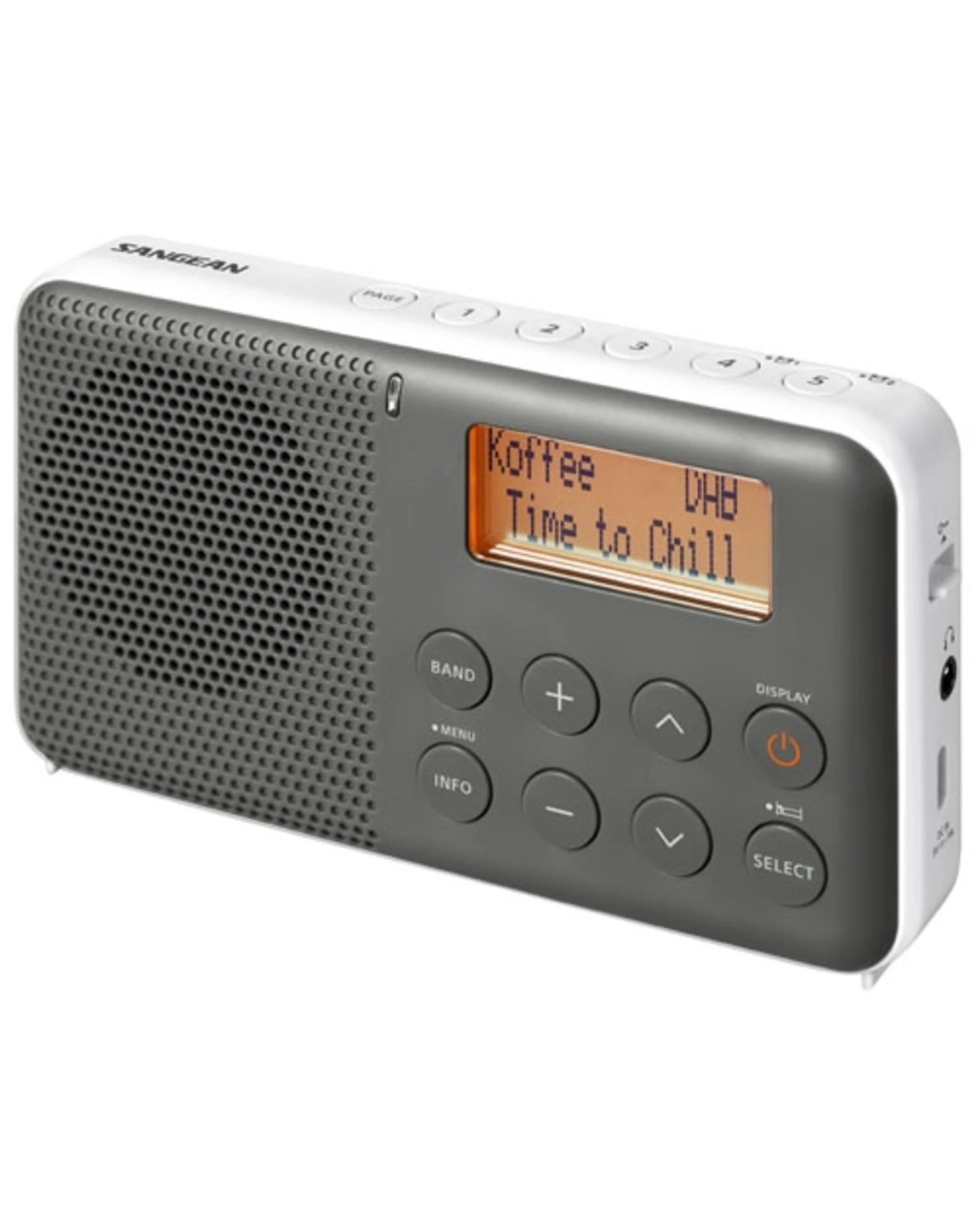 1 Sangean DPR-64 Portable Digital Radio (Grey/White), 1 of 4