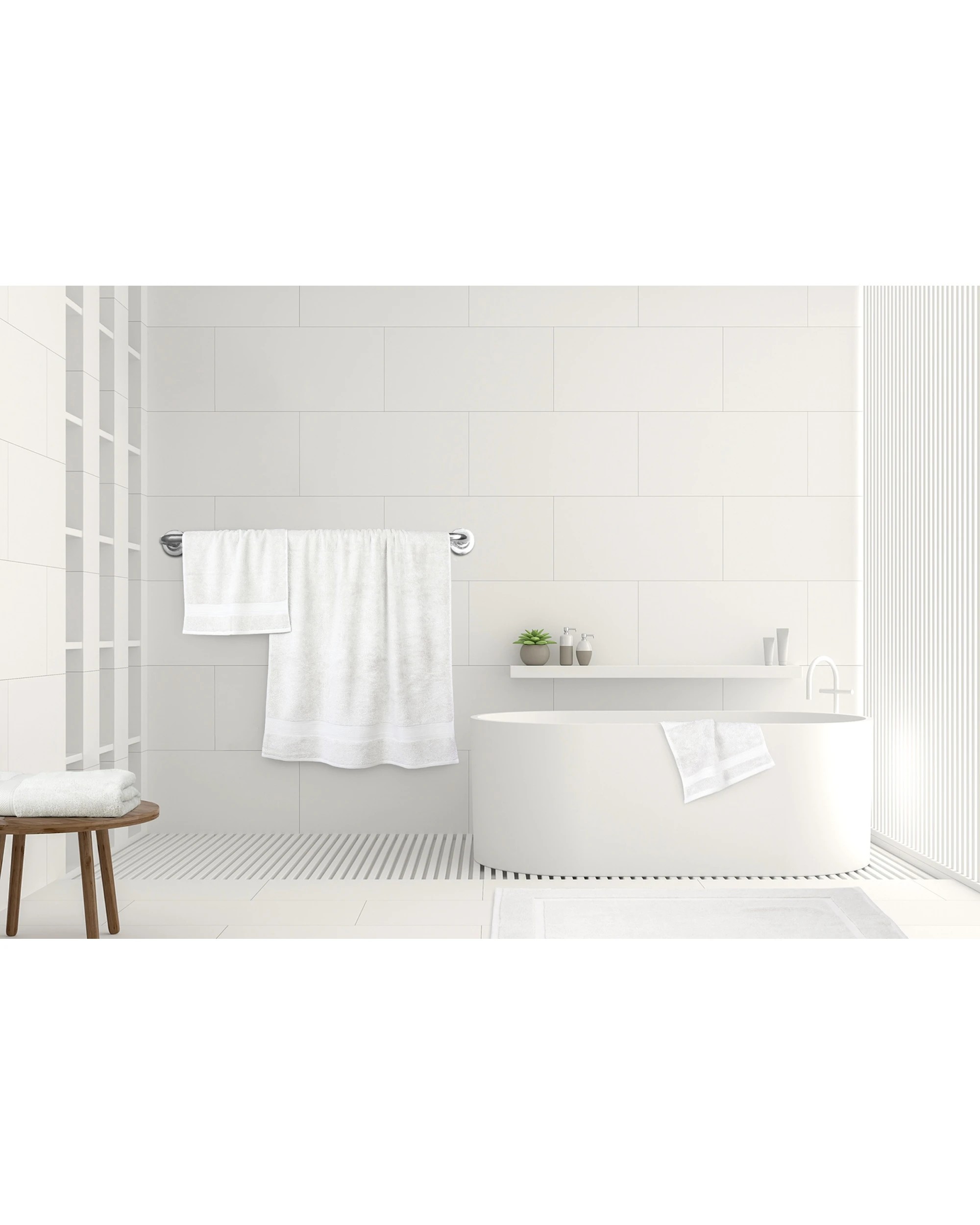 2 Ardor St Regis Collection 100% Cotton Bath Towel 60x140cm - White, 2 of 3