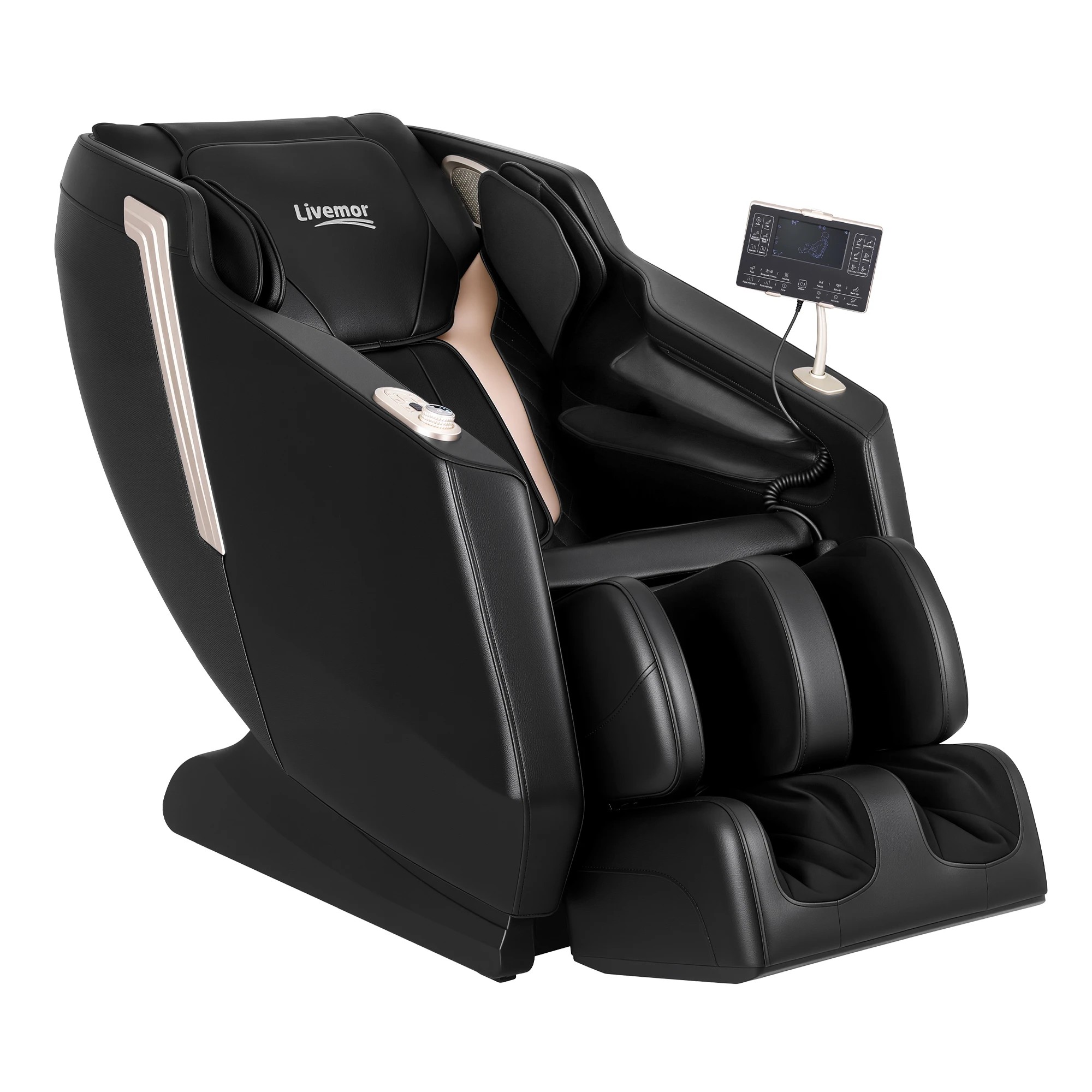 1 Livemor Flex Massage Chair Full Body 2026 Zero Gravity Recliner with Heat 24 Airbags Voice Control - Black, 1 of 10