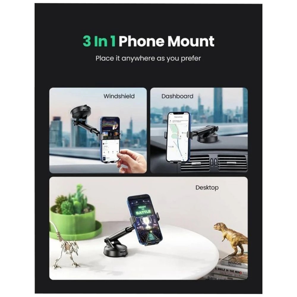 3 UGREEN Gravity Car Phone Holder, 3 of 6
