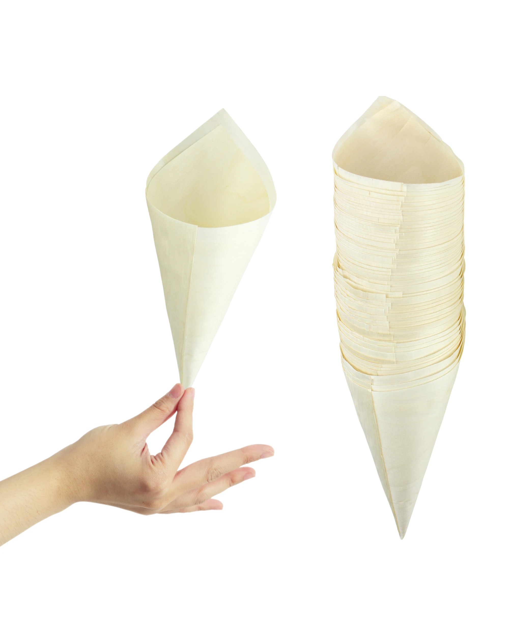 1 Alpen 17cm Wooden Cones Pack of 50, 1 of 2