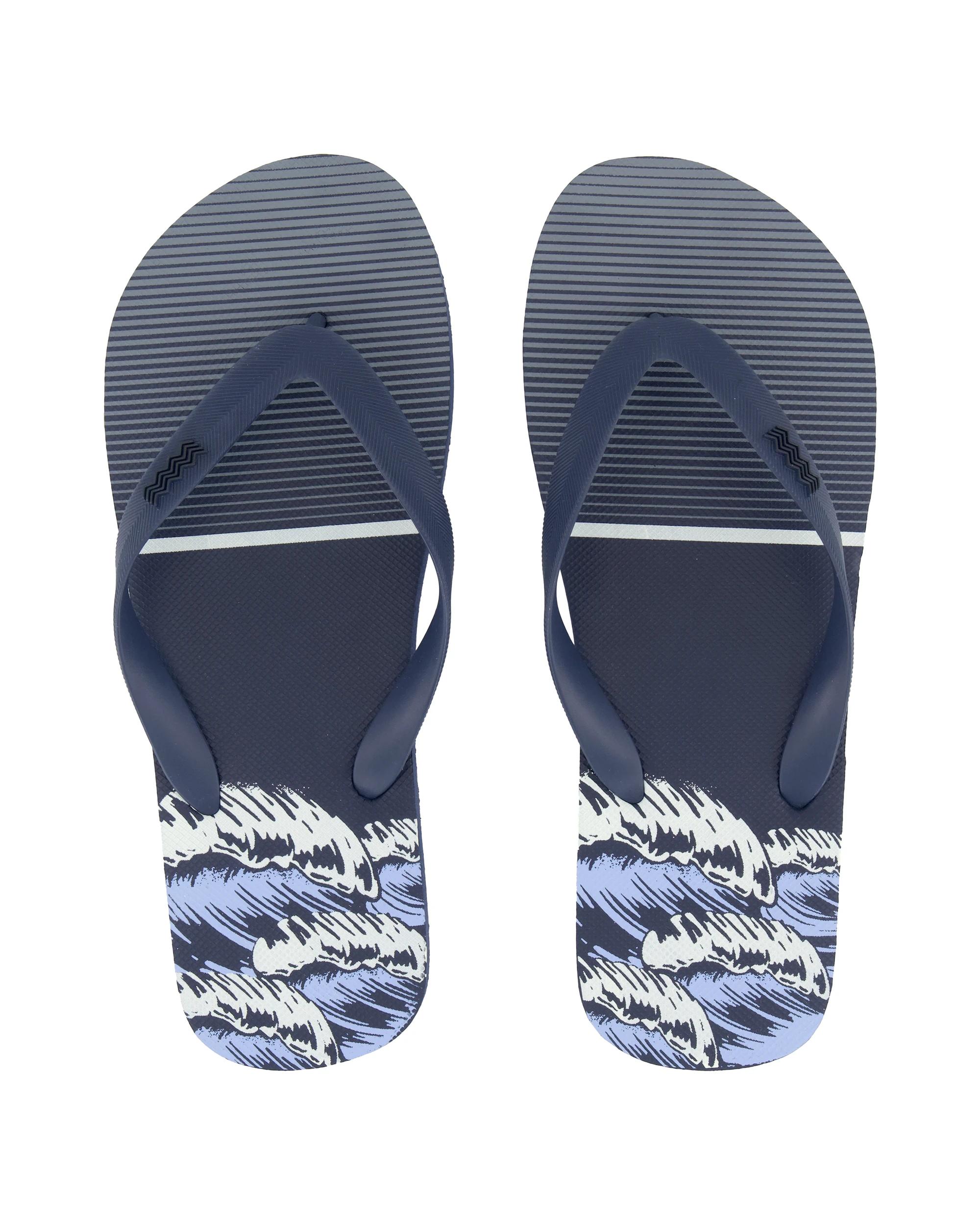 2 Printed Thongs Navy Waves, 2 of 3