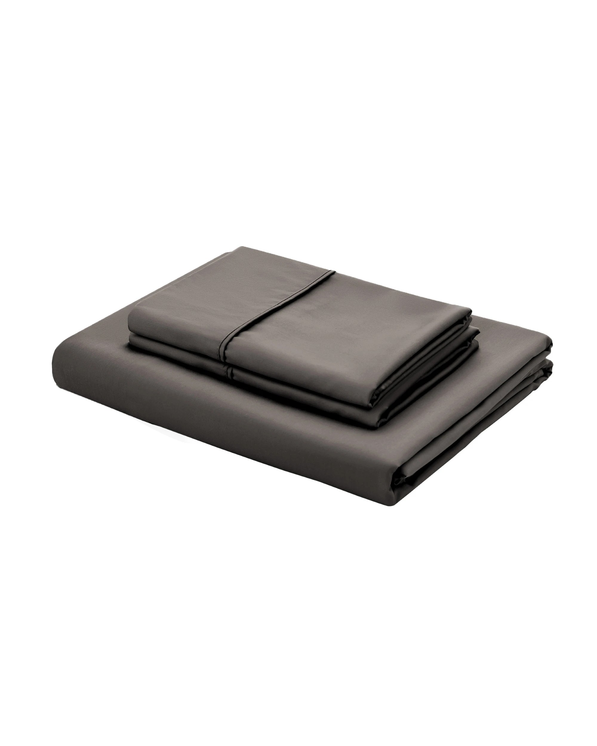 4 Serene 400TC Bamboo Cotton Sateen Fitted Sheet Set - Double Bed - Charcoal, 4 of 5
