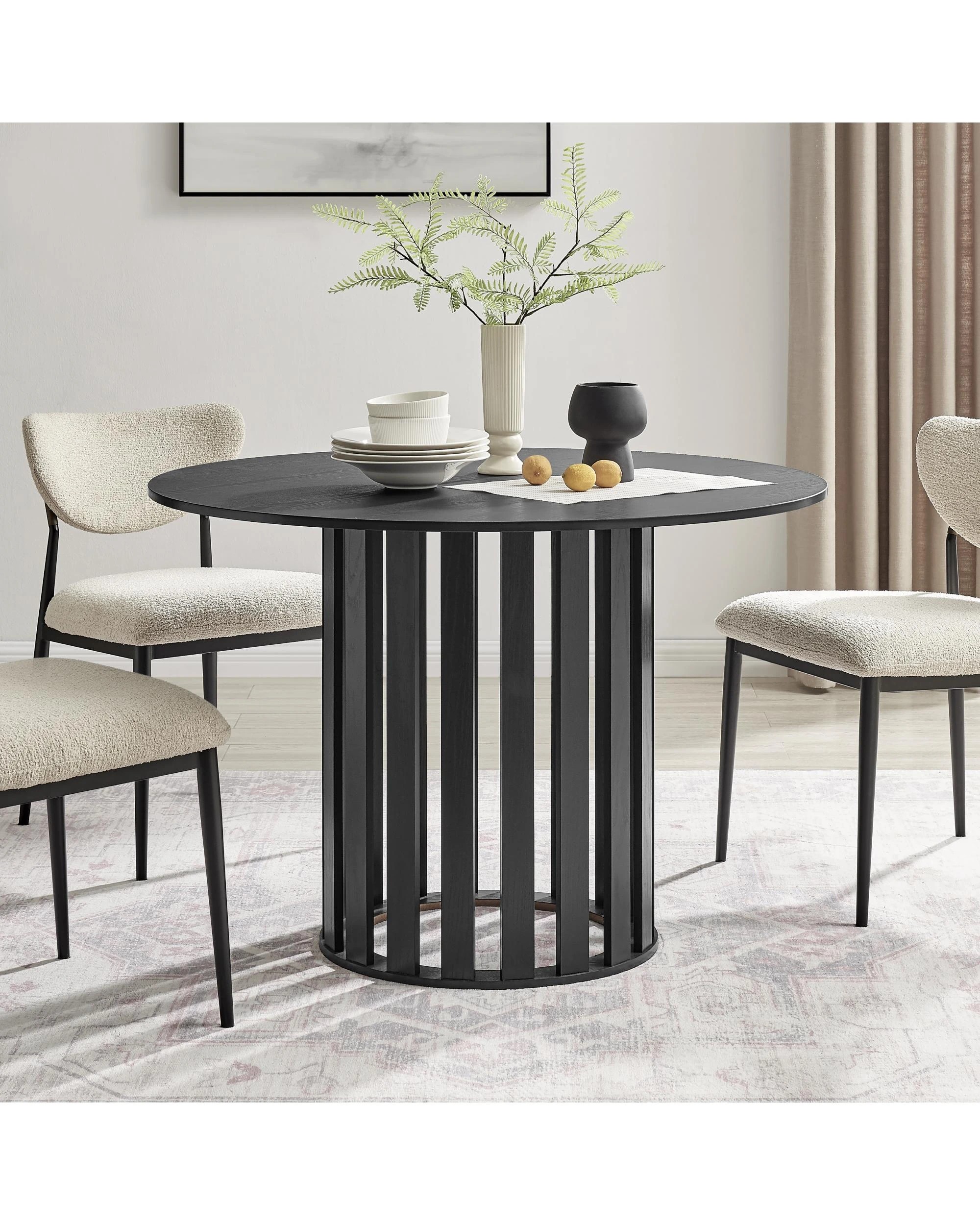 2 Kodu Dining Table Round 110cm - Black, 2 of 7