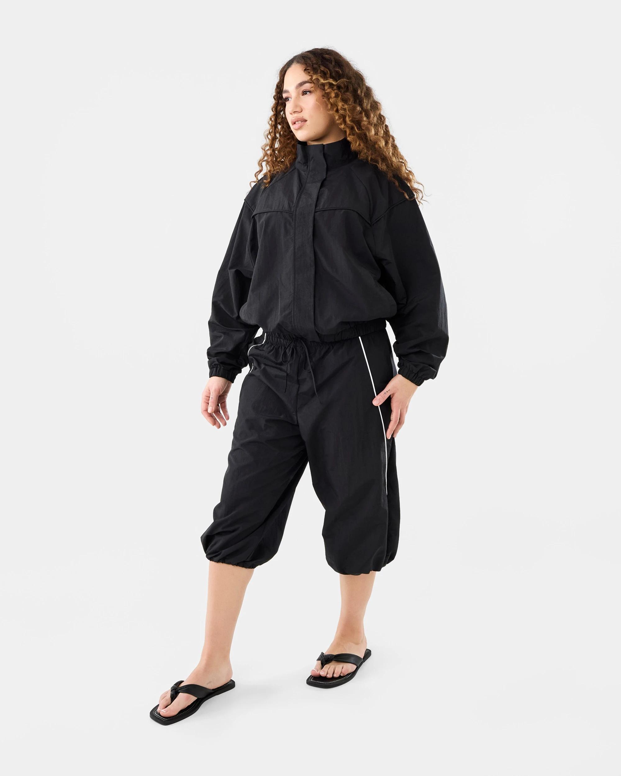 3 Sporty Zip Up Jacket Black, 3 of 9