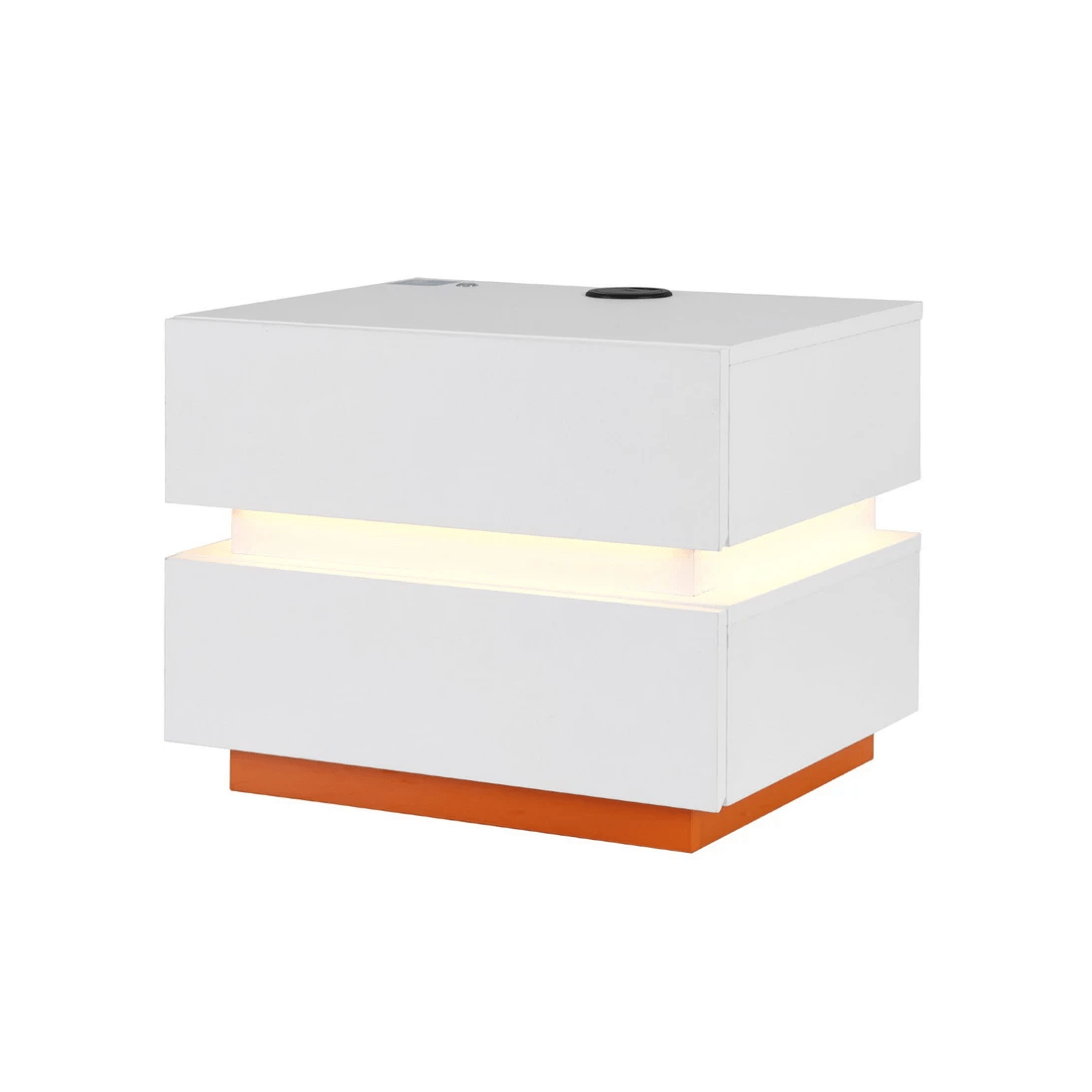 1 Artiss Smart Bedside Table LED Wireless Charging Ada - White, 1 of 6