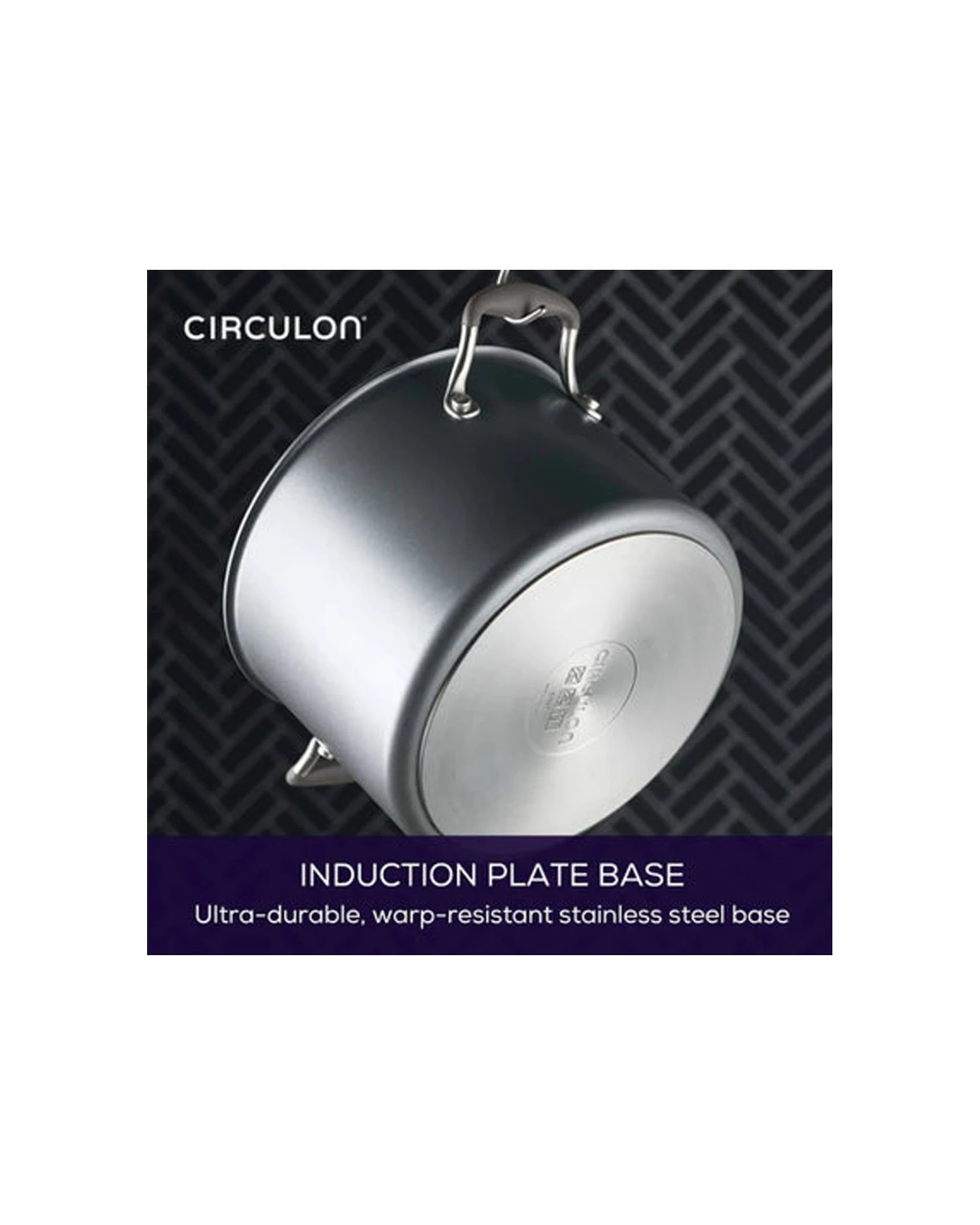 2 Circulon ScratchDefense 24cm 7.6-litre Induction Stockpot with Lid - Plain, 2 of 3