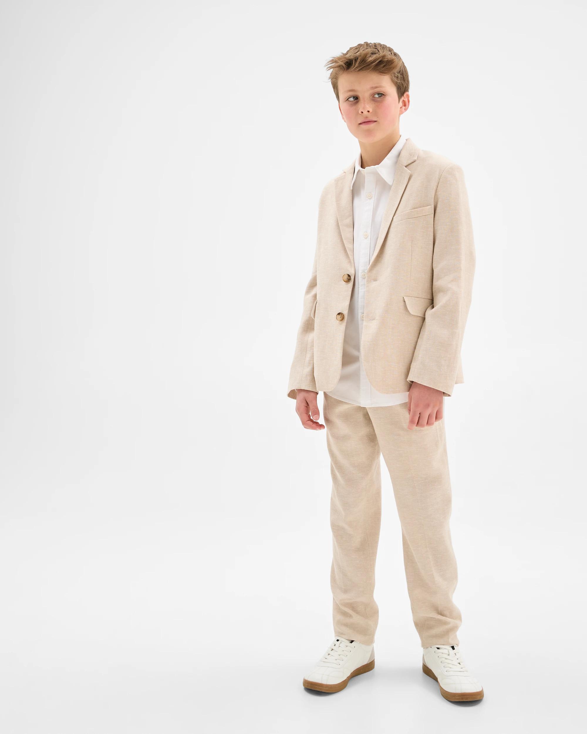 1 Target Kids European Linen Blend Suiting Pants NEUTRAL, 1 of 4